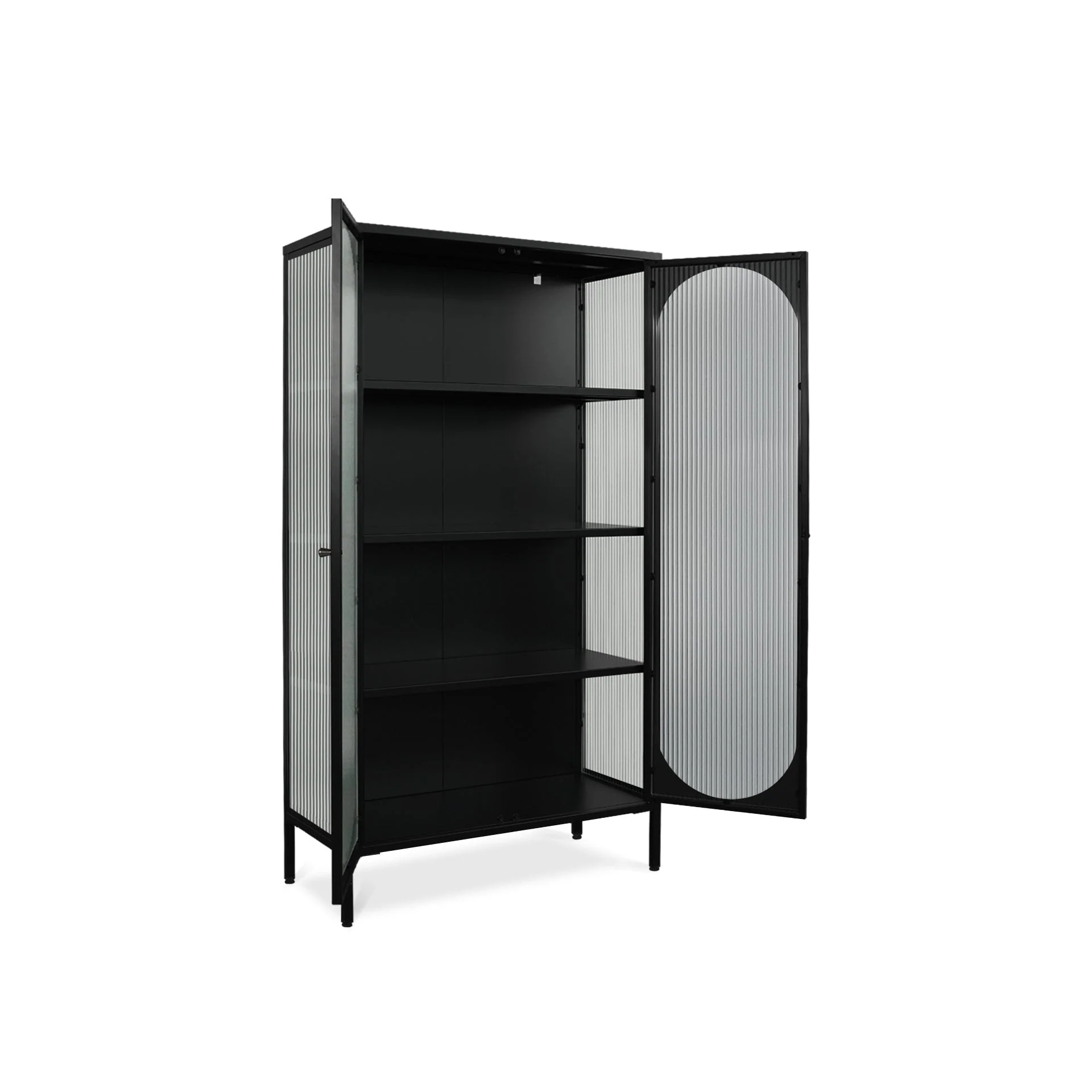Arden 1.5m Storage Cabinet - Black - Image 4