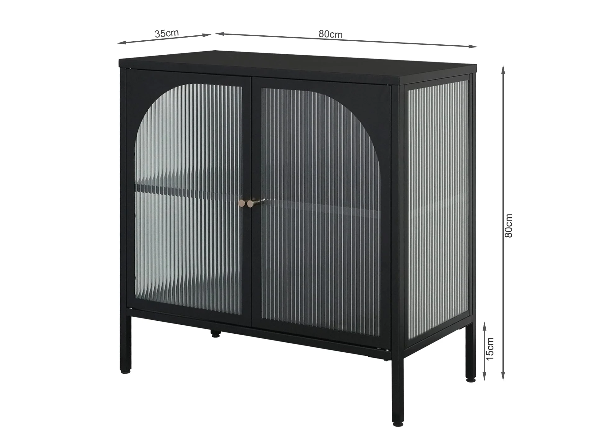 Arden 80cm Sideboard Buffet Table - Black - Image 8