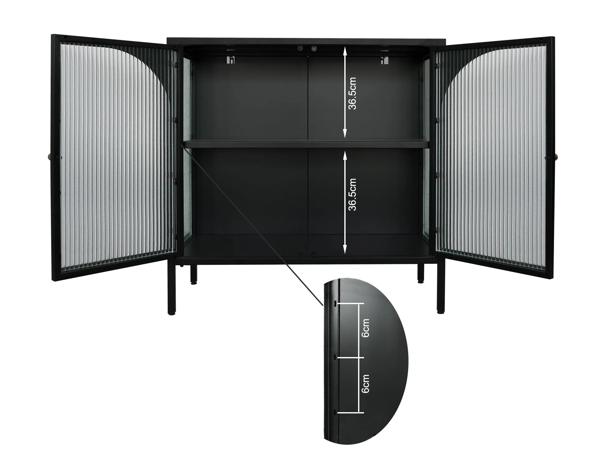 Arden 80cm Sideboard Buffet Table - Black - Image 9