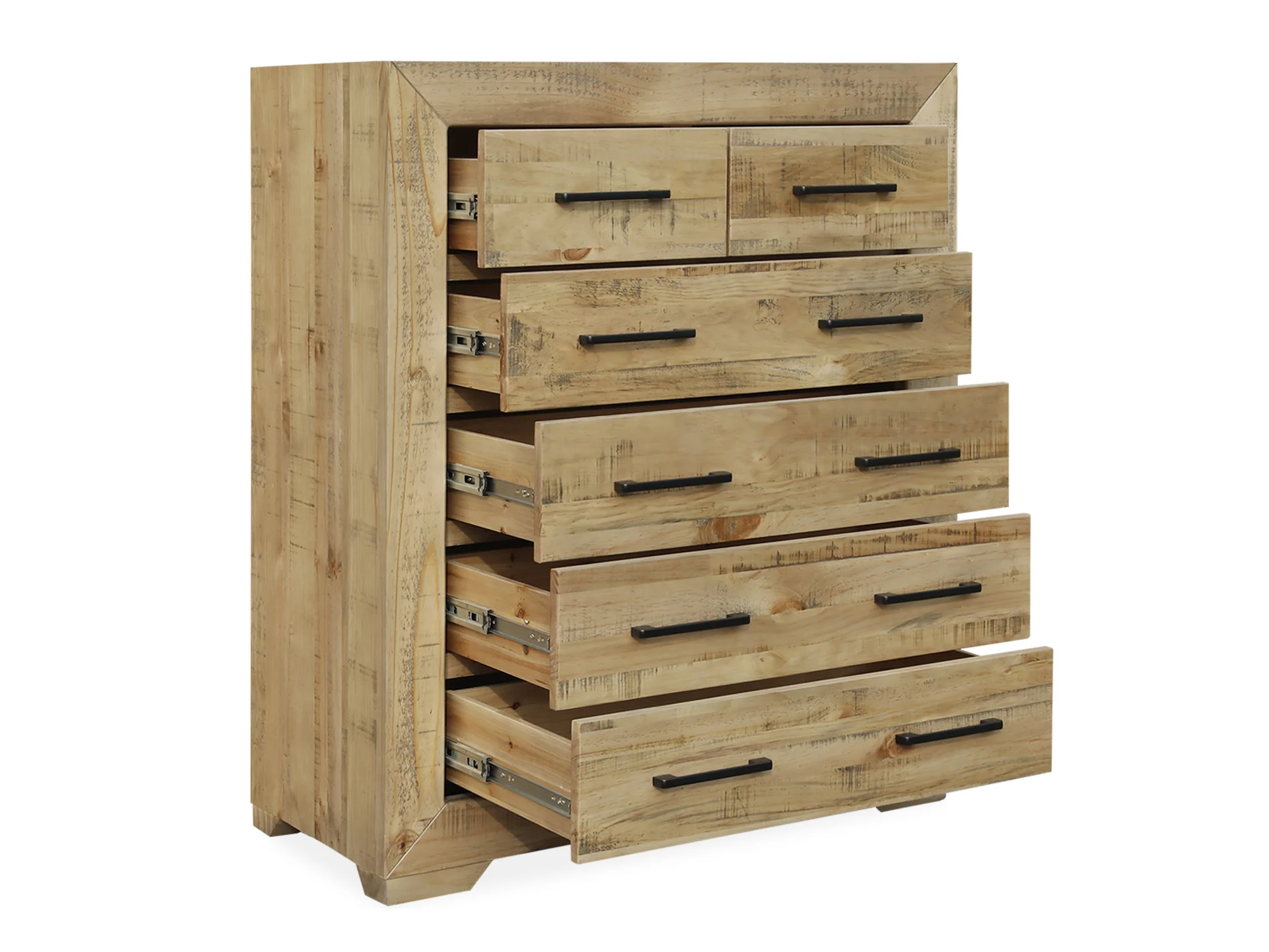Argento Solid Wood 6 Drawer Tallboy - Delhi - Image 3