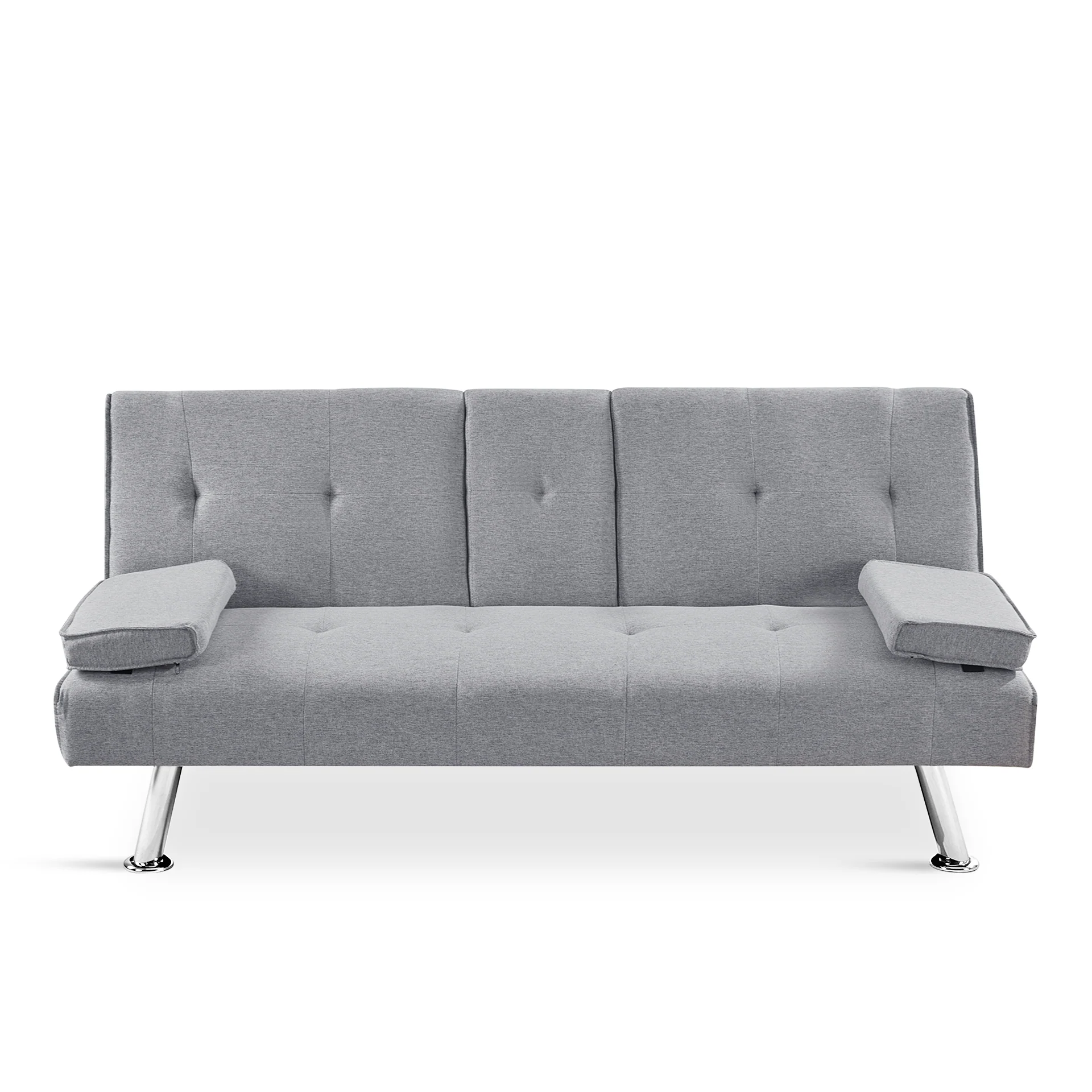 Arleth 3 Seater Sofa Bed - Light Grey - Image 9