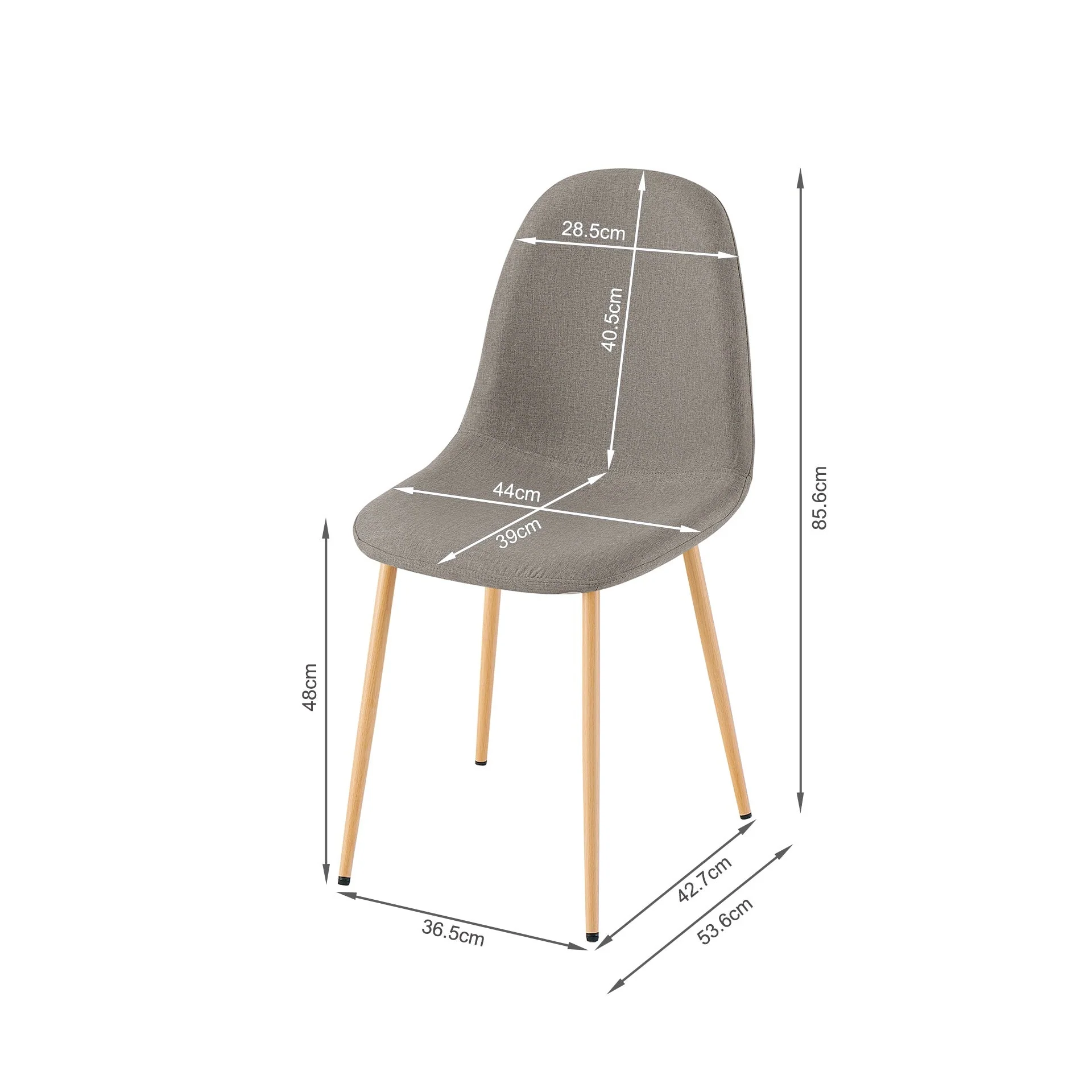 Arlo Linen Dining Chair - Set of 4 - Beige - Image 12