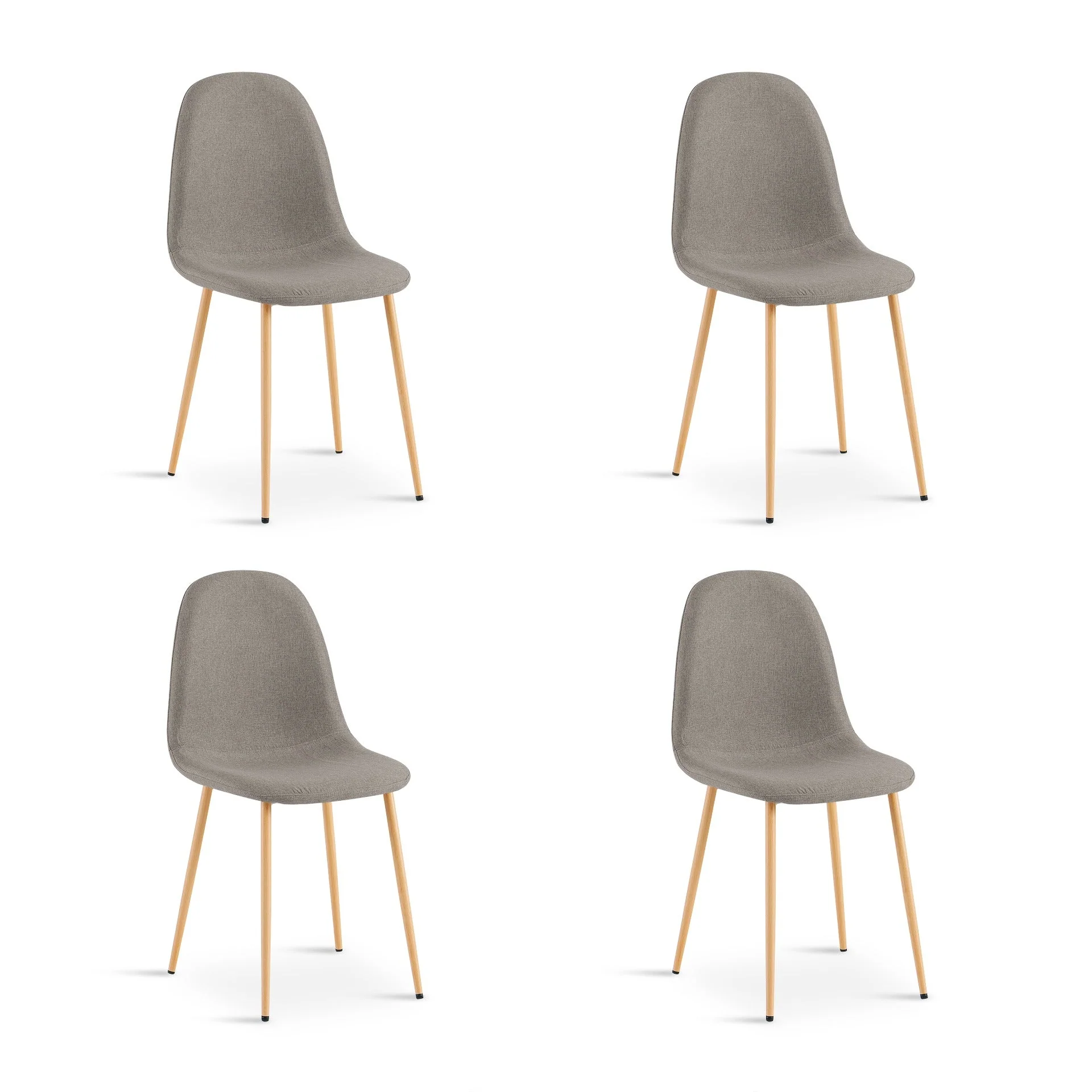 Arlo Linen Dining Chair - Set of 4 - Beige - Image 7