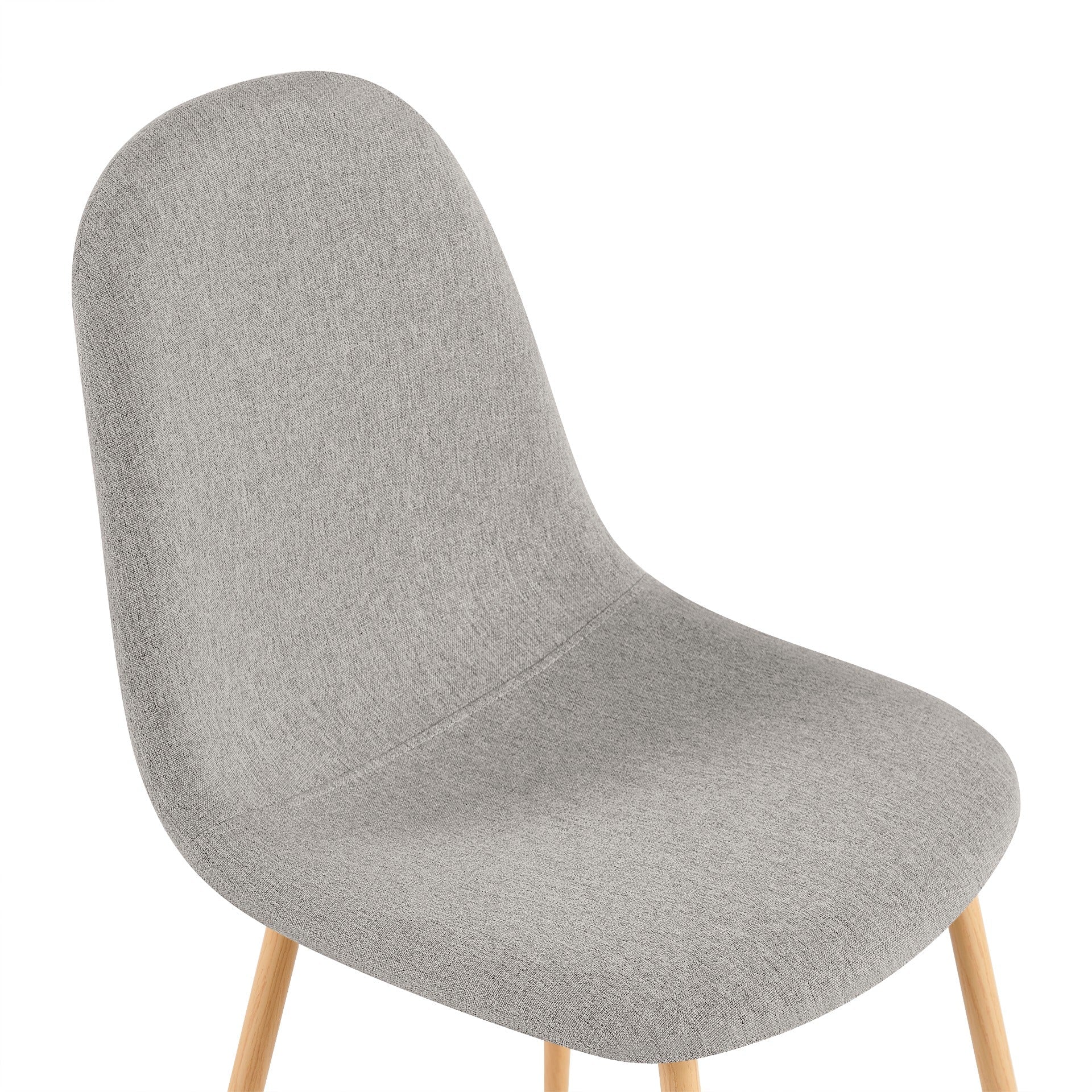 Arlo Linen Dining Chair - Set of 4 - Light Grey - Image 11