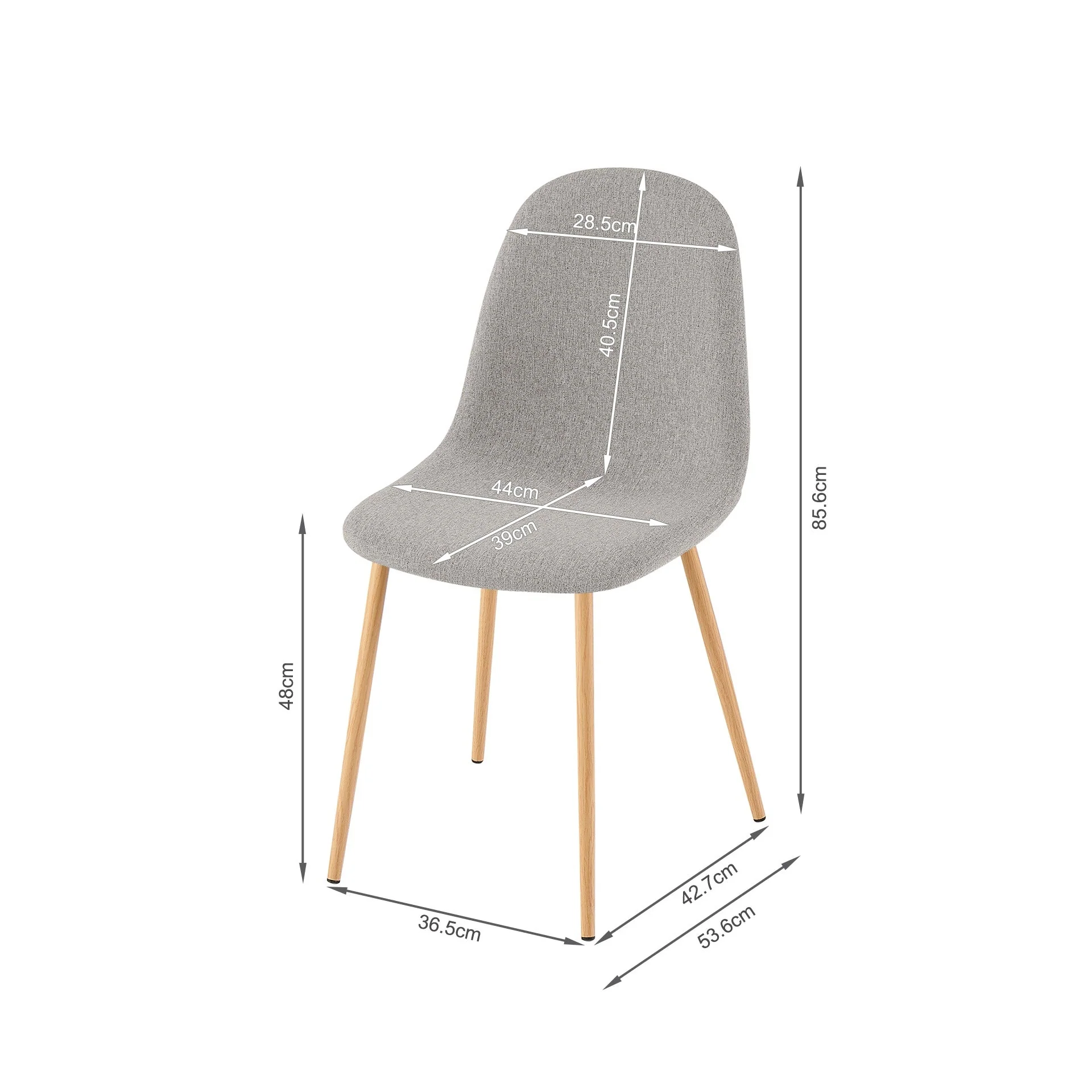 Arlo Linen Dining Chair - Set of 4 - Light Grey - Image 12