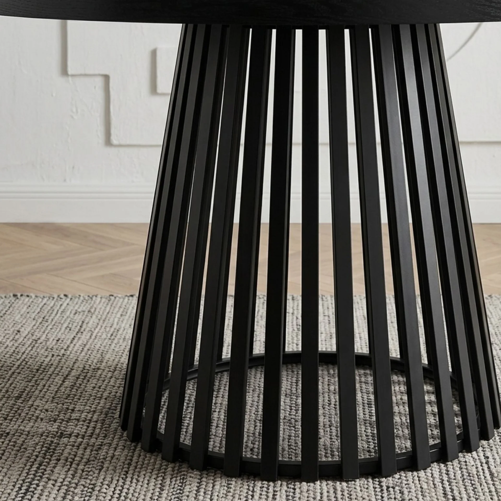 Arluna Round Dining Table 120x75cm - Black - Image 6