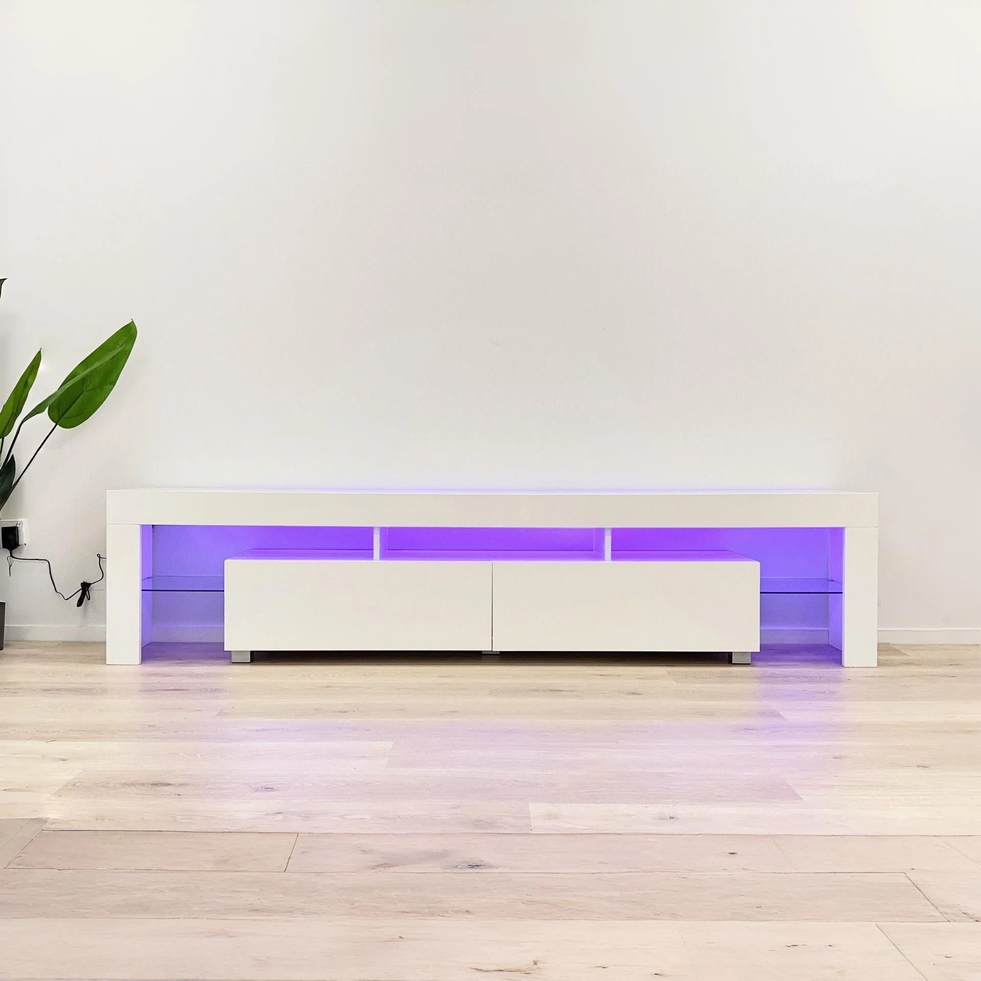 Arvada 2m LED Entertainment Unit - White - Image 11
