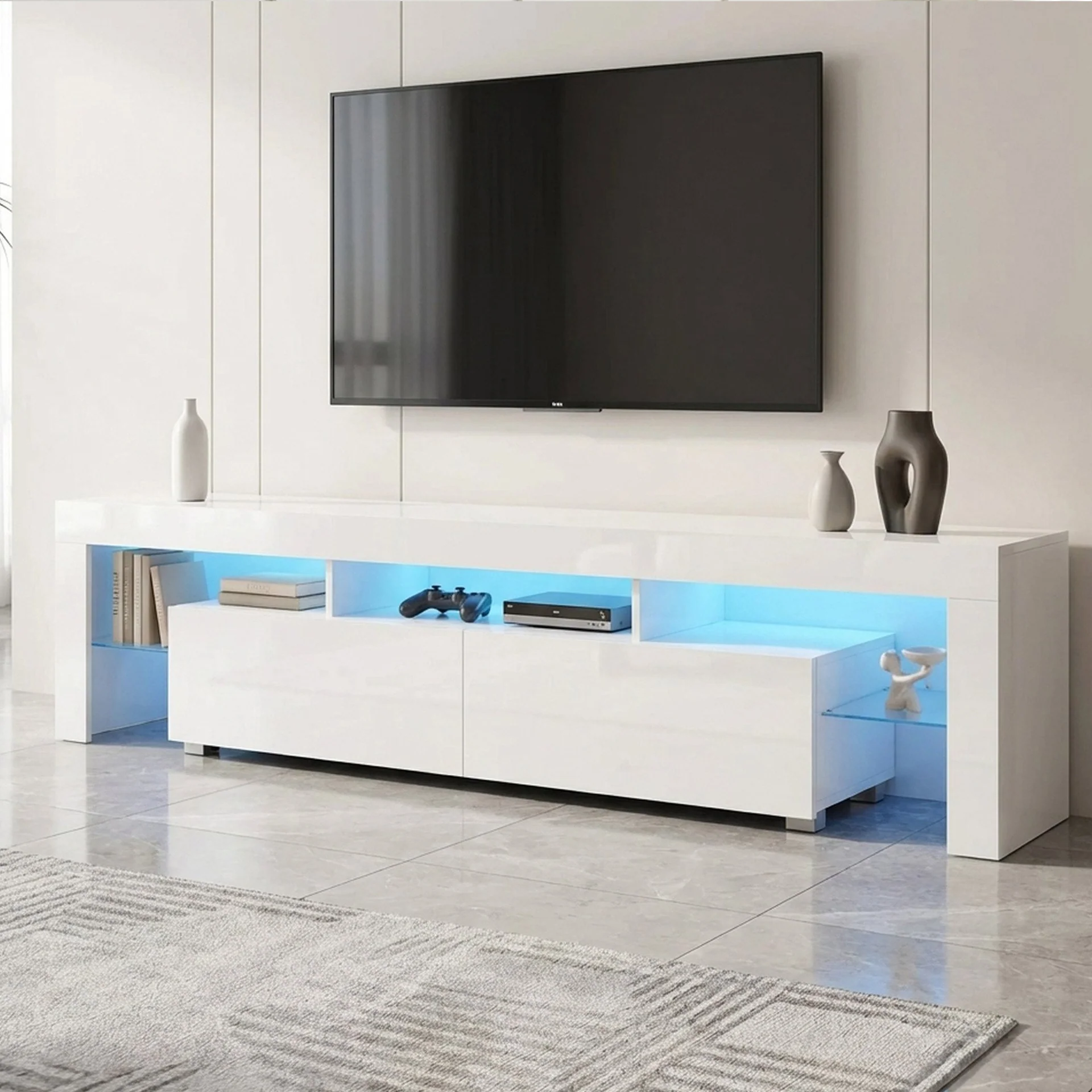 Arvada 2m LED Entertainment Unit - White - Image 4