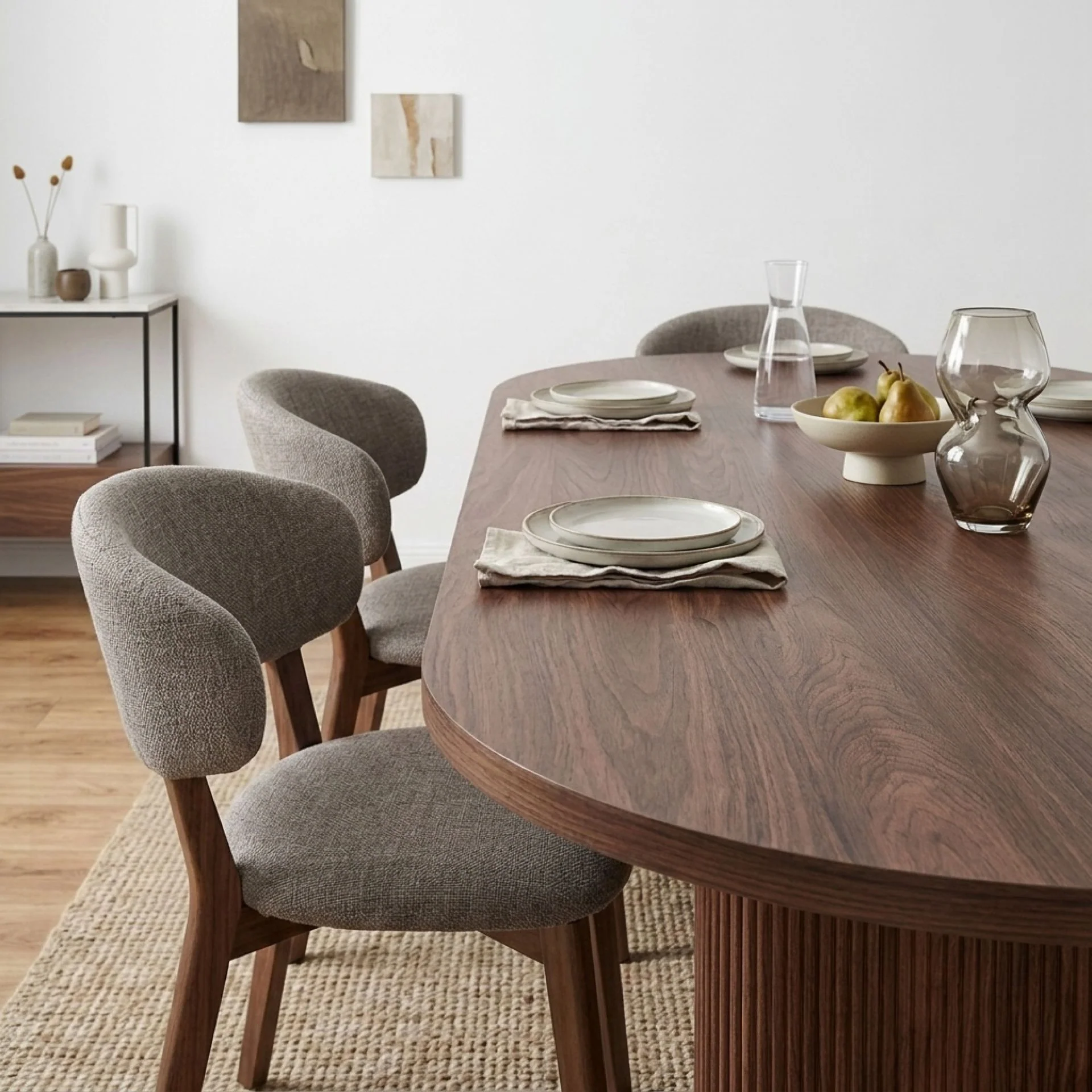 Arvola Rectangle Dining Table 180x95cm - Walnut - Image 7