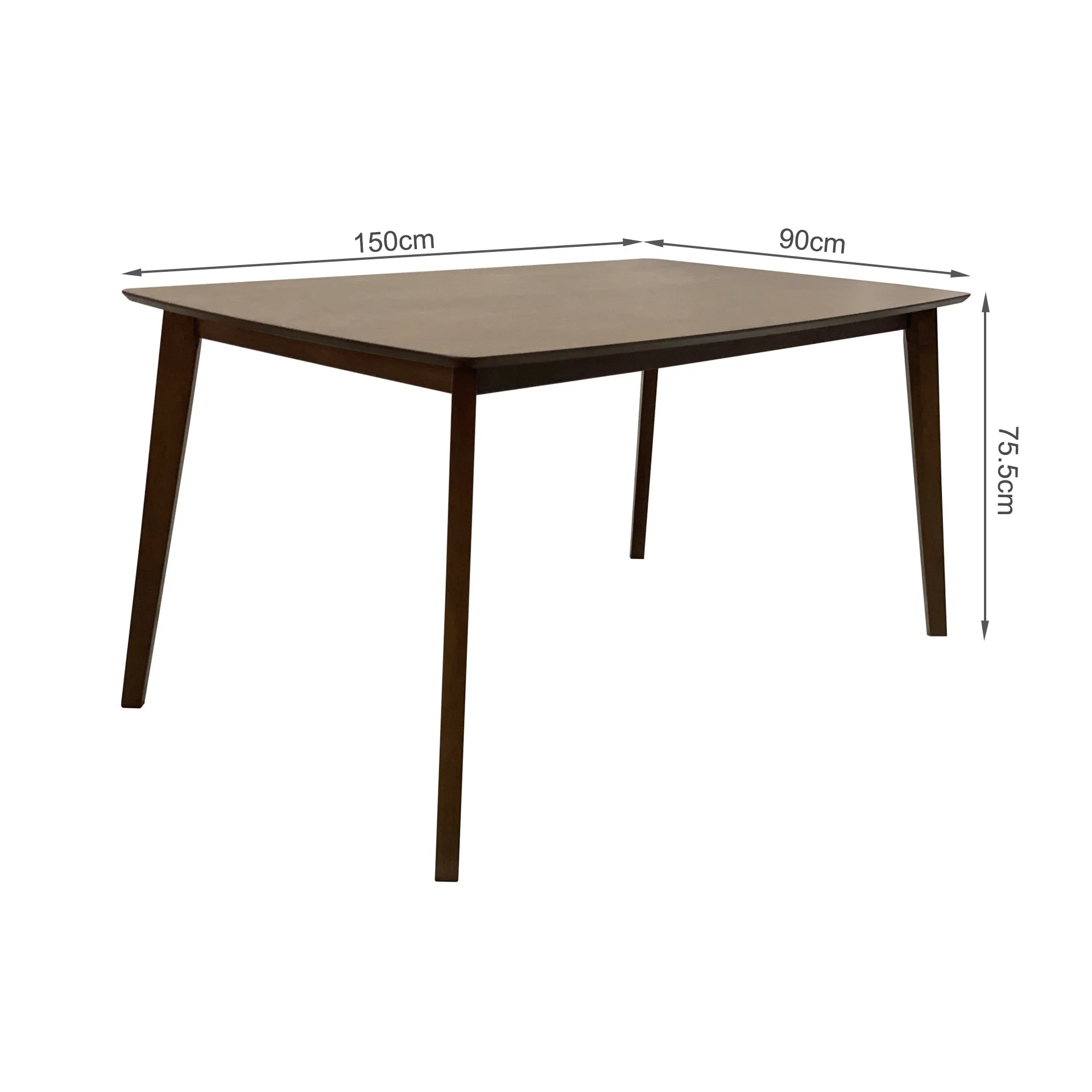 Ascot 6 Seater Dining Table - Walnut - Image 5