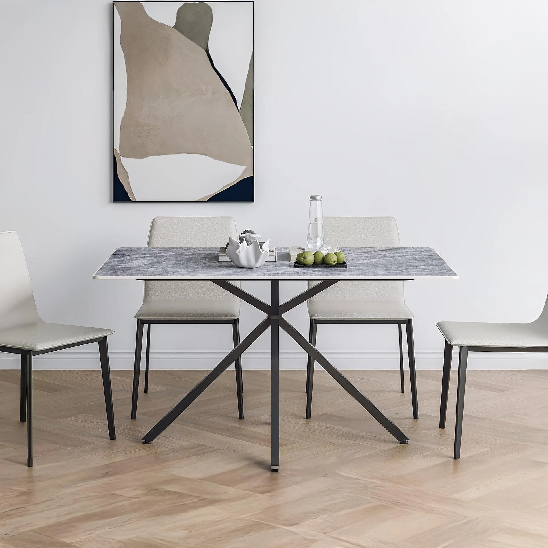 Asher Rectangle Ceramic Dining Table 140 X 90cm - Image 3