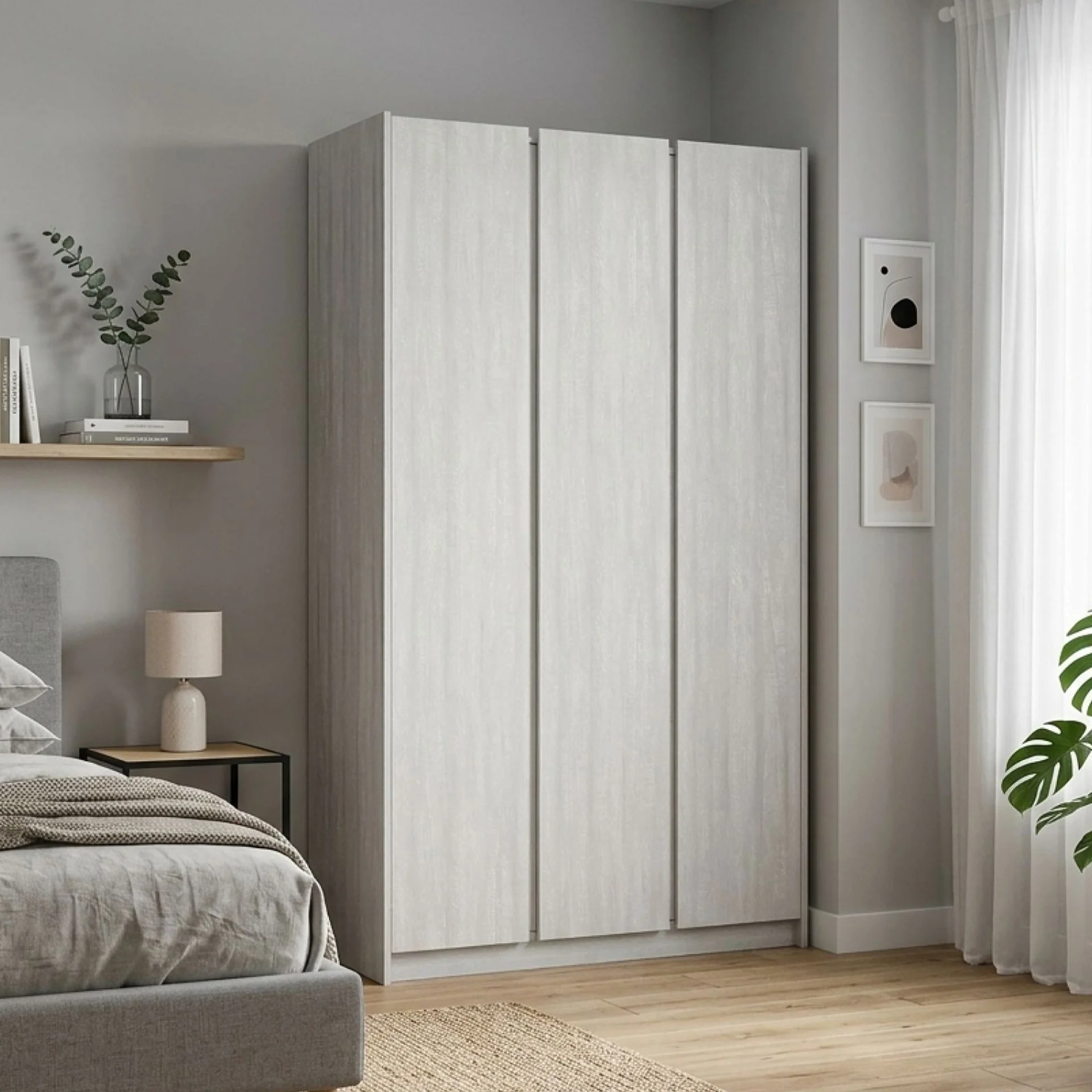 Ashton 3 Door Wardrobe - Grey Oak - Image 3