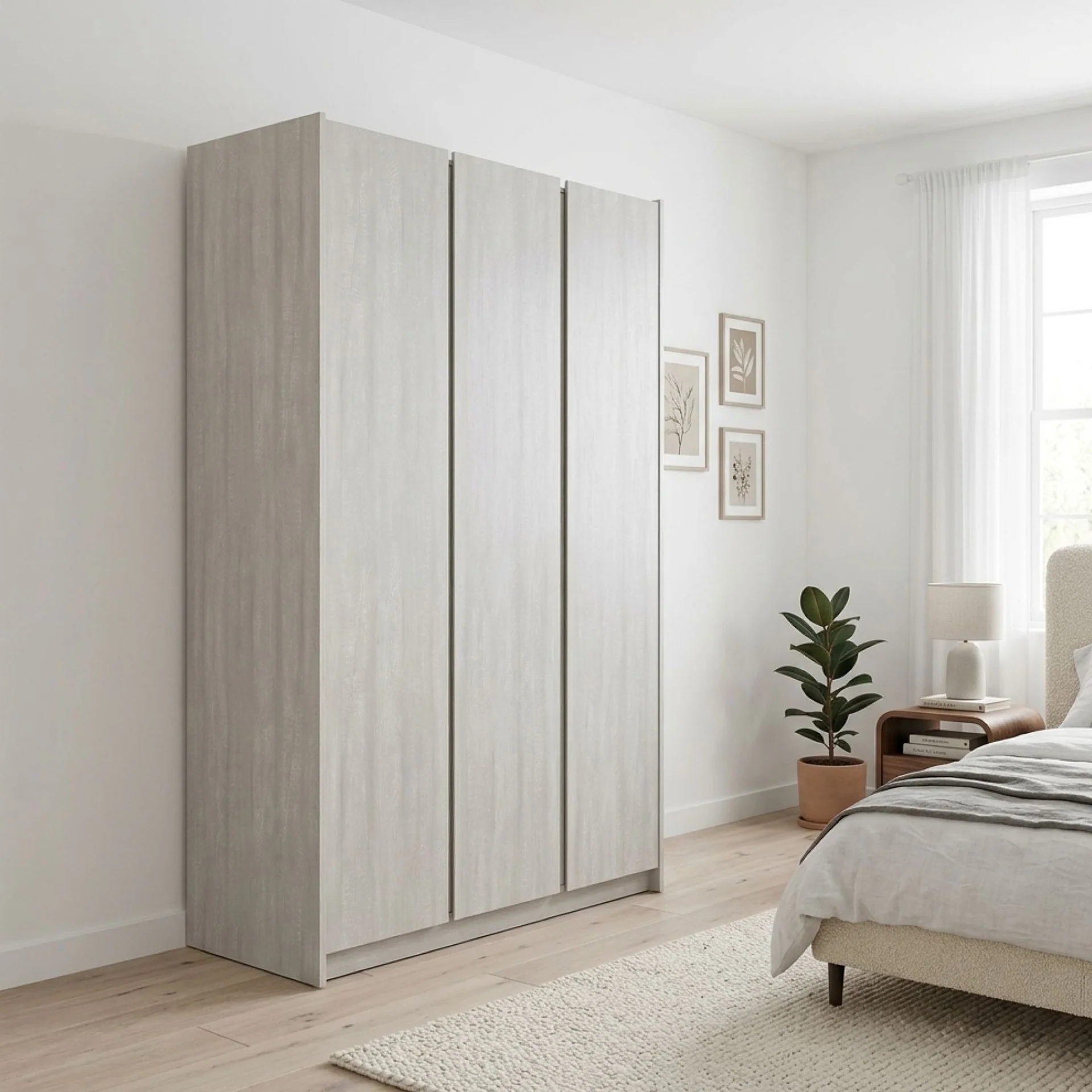 Ashton 3 Door Wardrobe - Grey Oak - Image 6