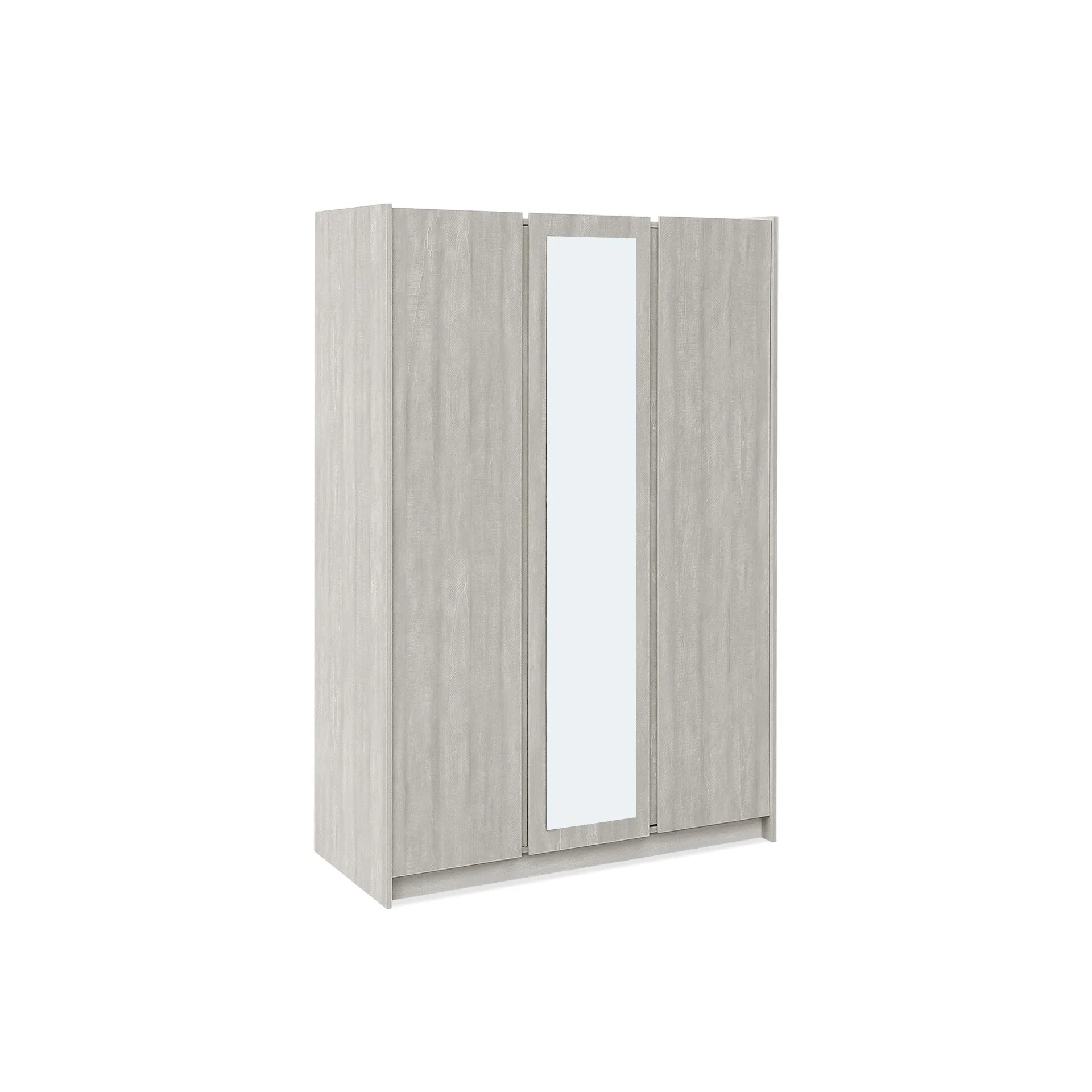 Ashton 3 Door Wardrobe with Mirror - Grey Oak - Image 4