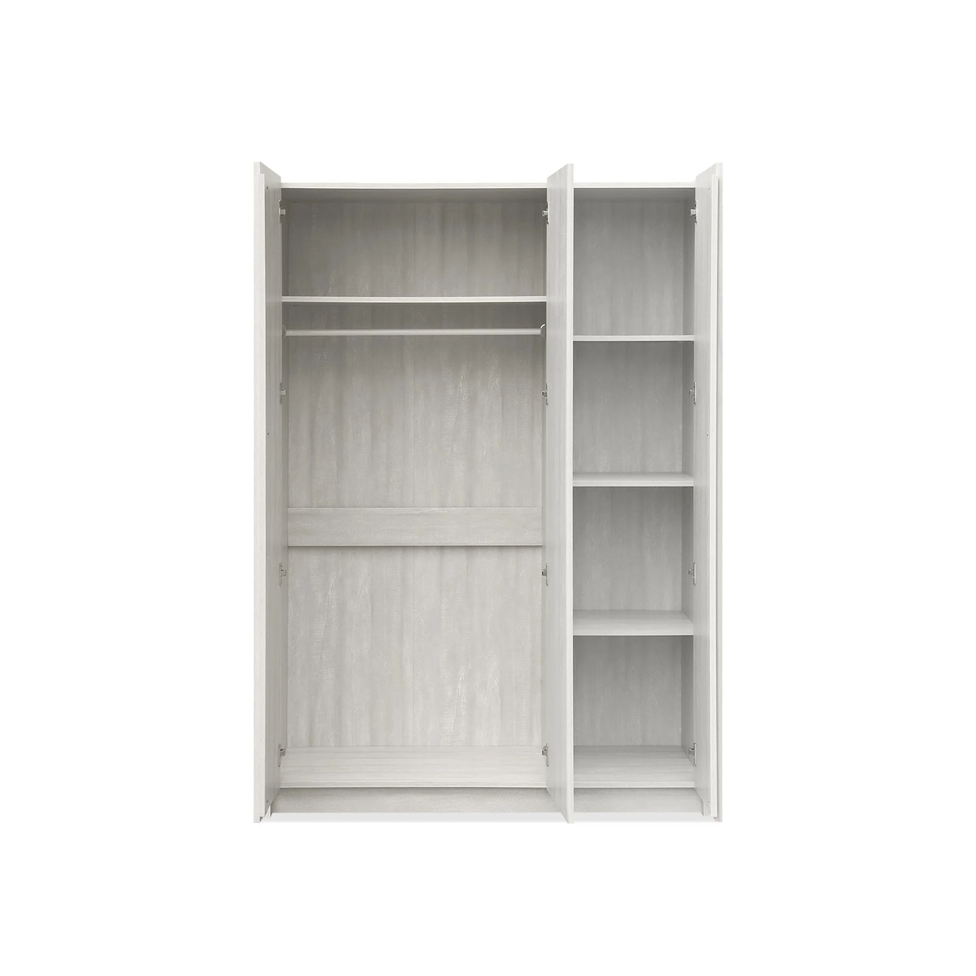 Ashton 3 Door Wardrobe with Mirror - Grey Oak - Image 6