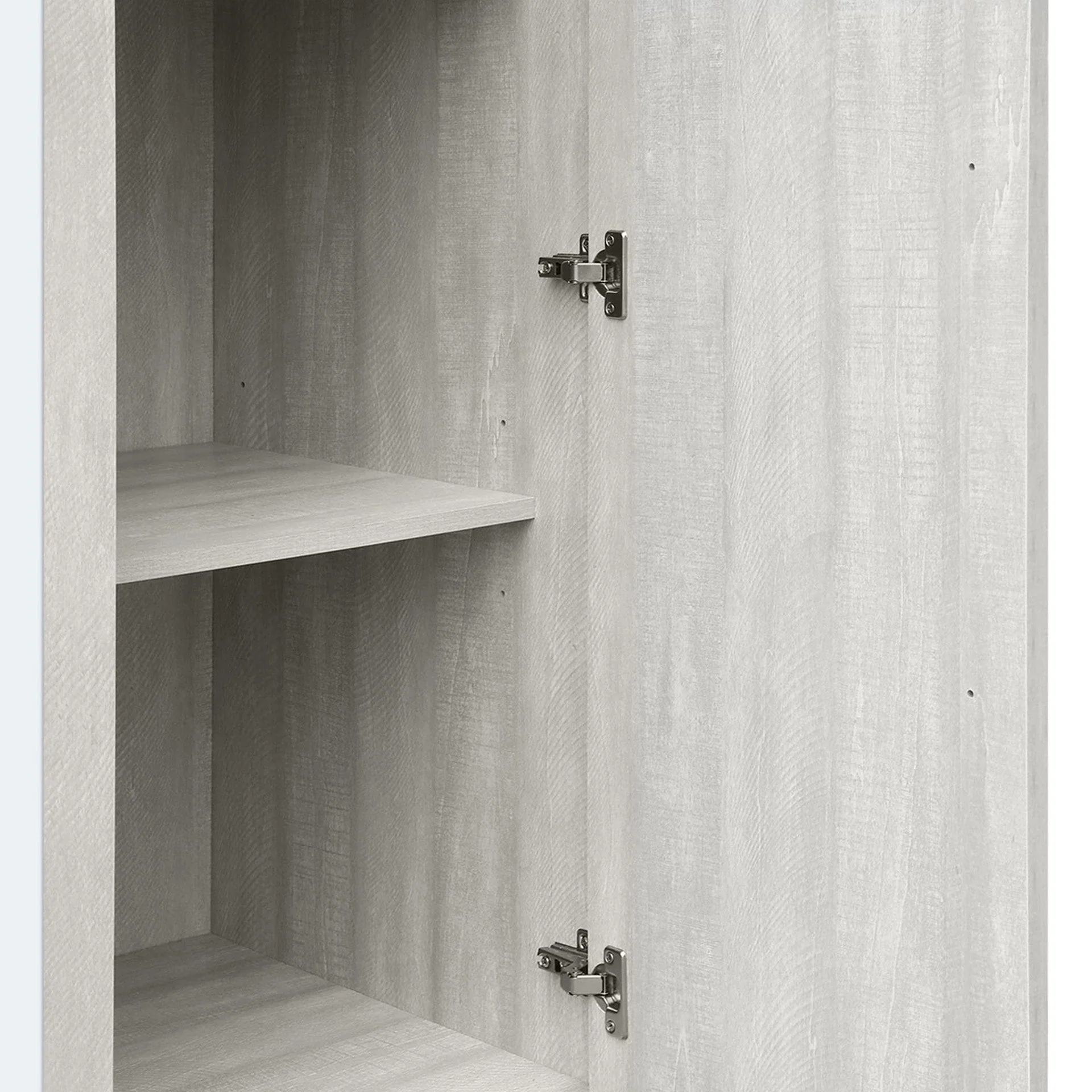 Ashton 3 Door Wardrobe with Mirror - Grey Oak - Image 7