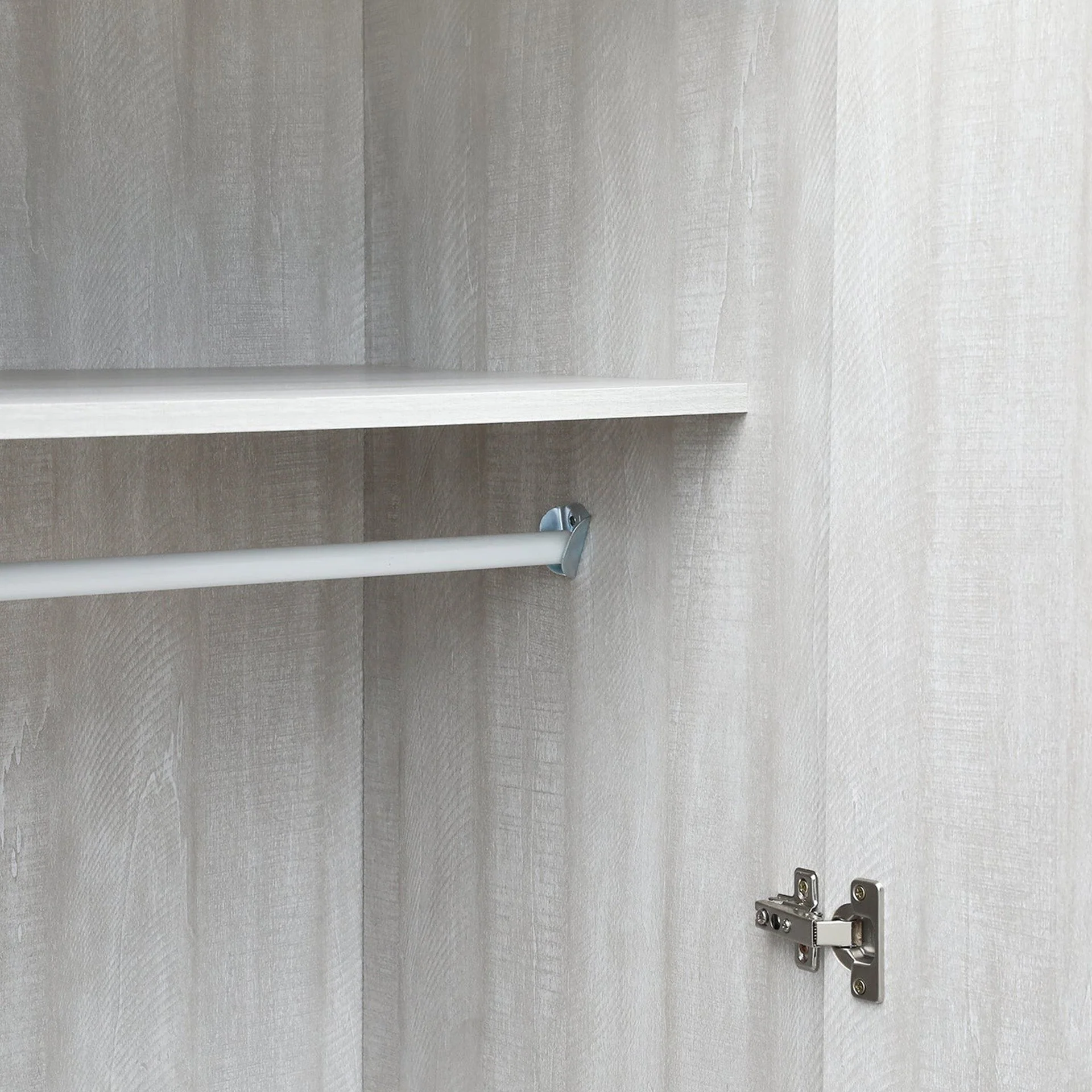 Ashton 3 Door Wardrobe with Mirror - Grey Oak - Image 8