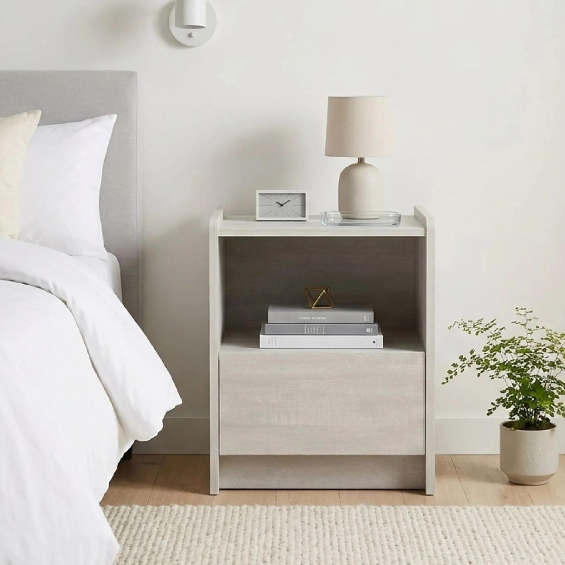 Ashton Bedside Table - Grey Oak - Image 3