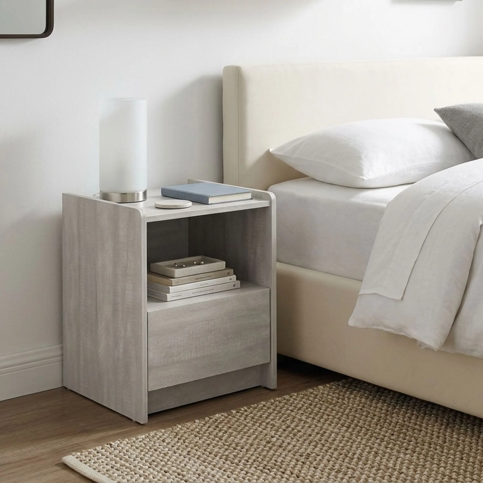 Ashton Bedside Table - Grey Oak - Image 4