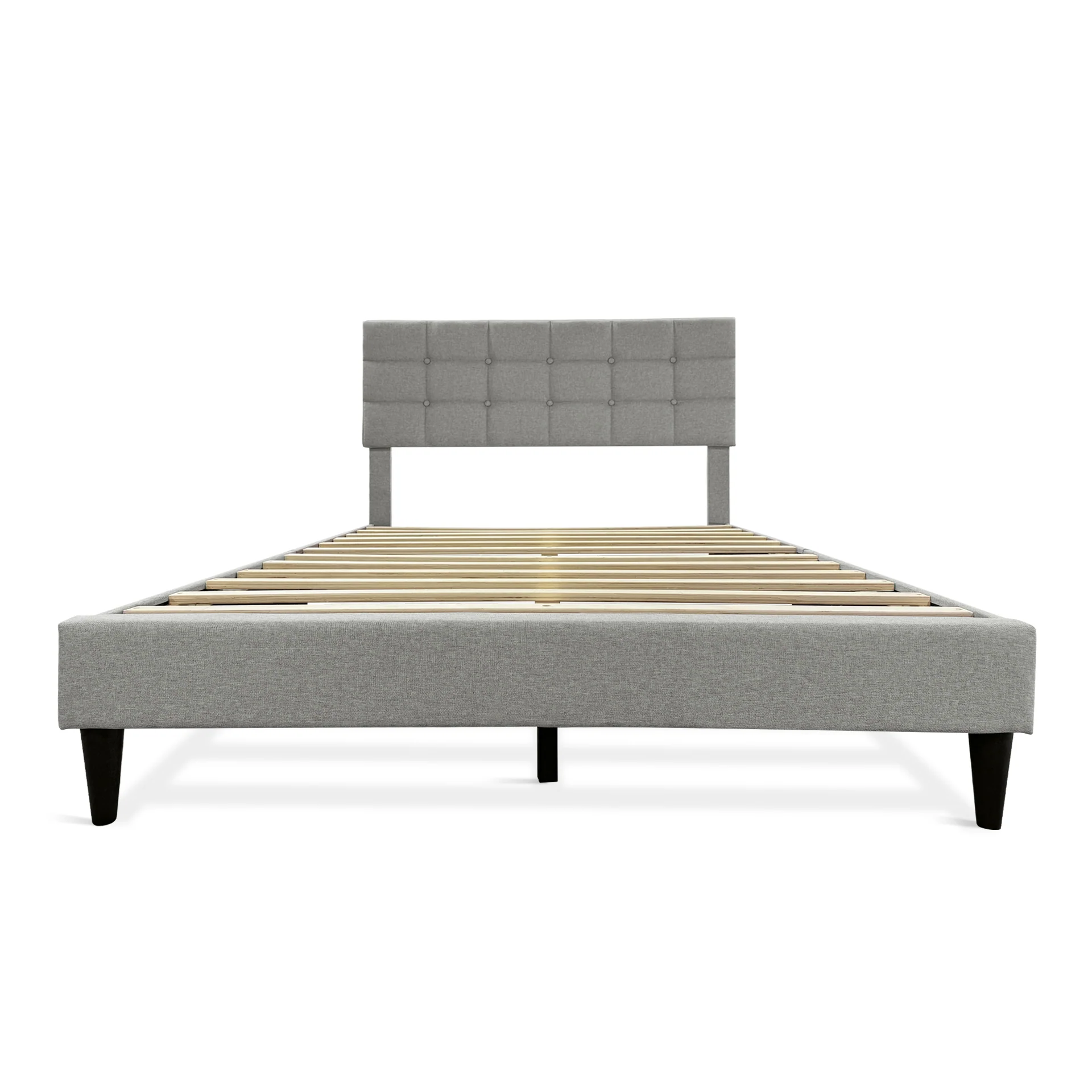 Aspen Double Fabric Bed Frame - Stone - Image 5