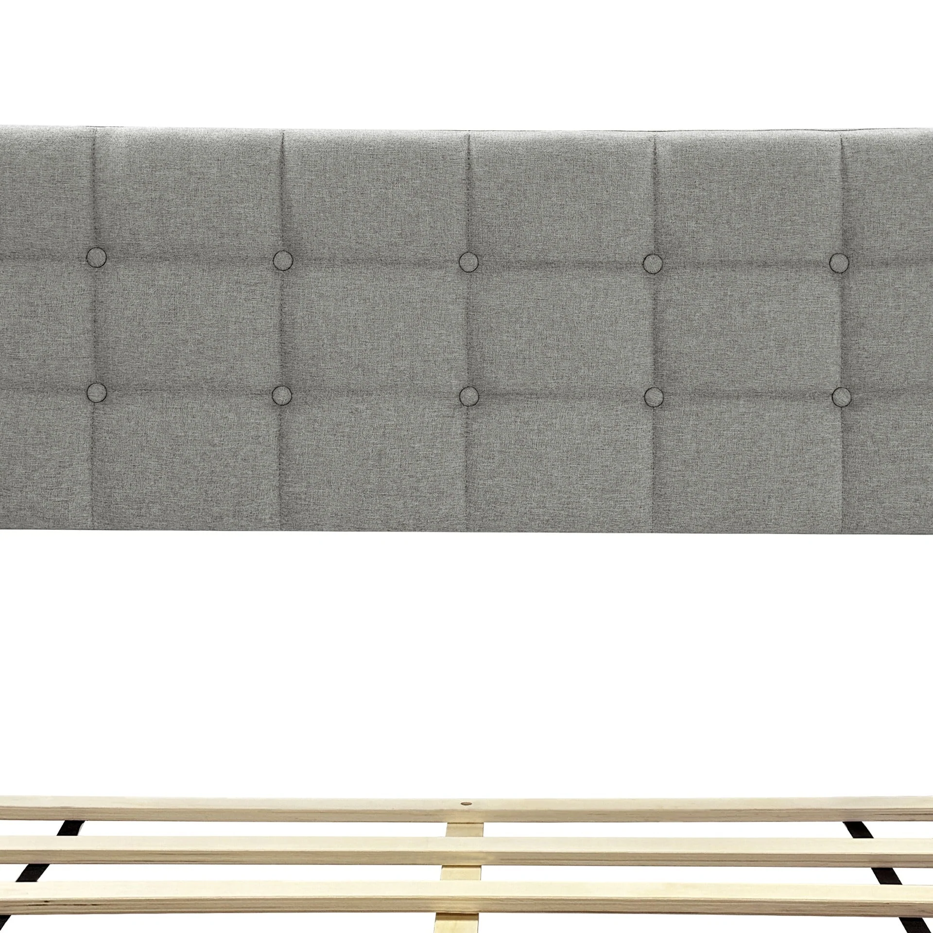Aspen Double Fabric Bed Frame - Stone - Image 6
