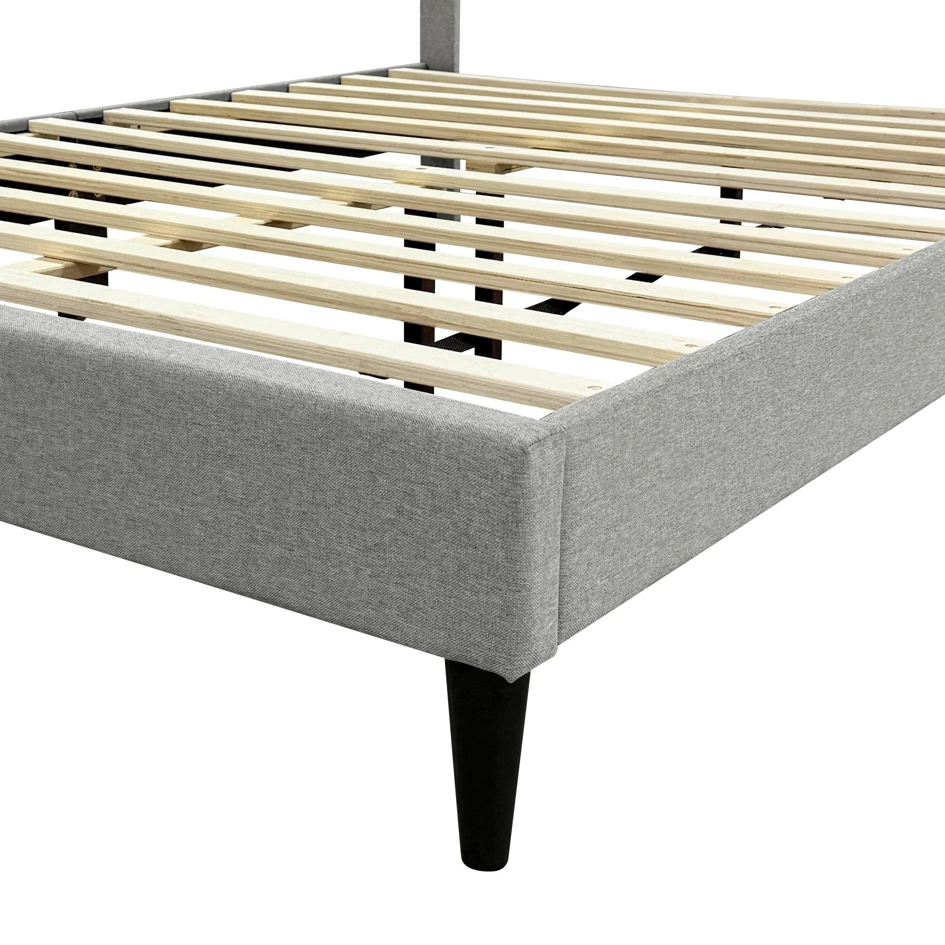 Aspen Double Fabric Bed Frame - Stone - Image 7