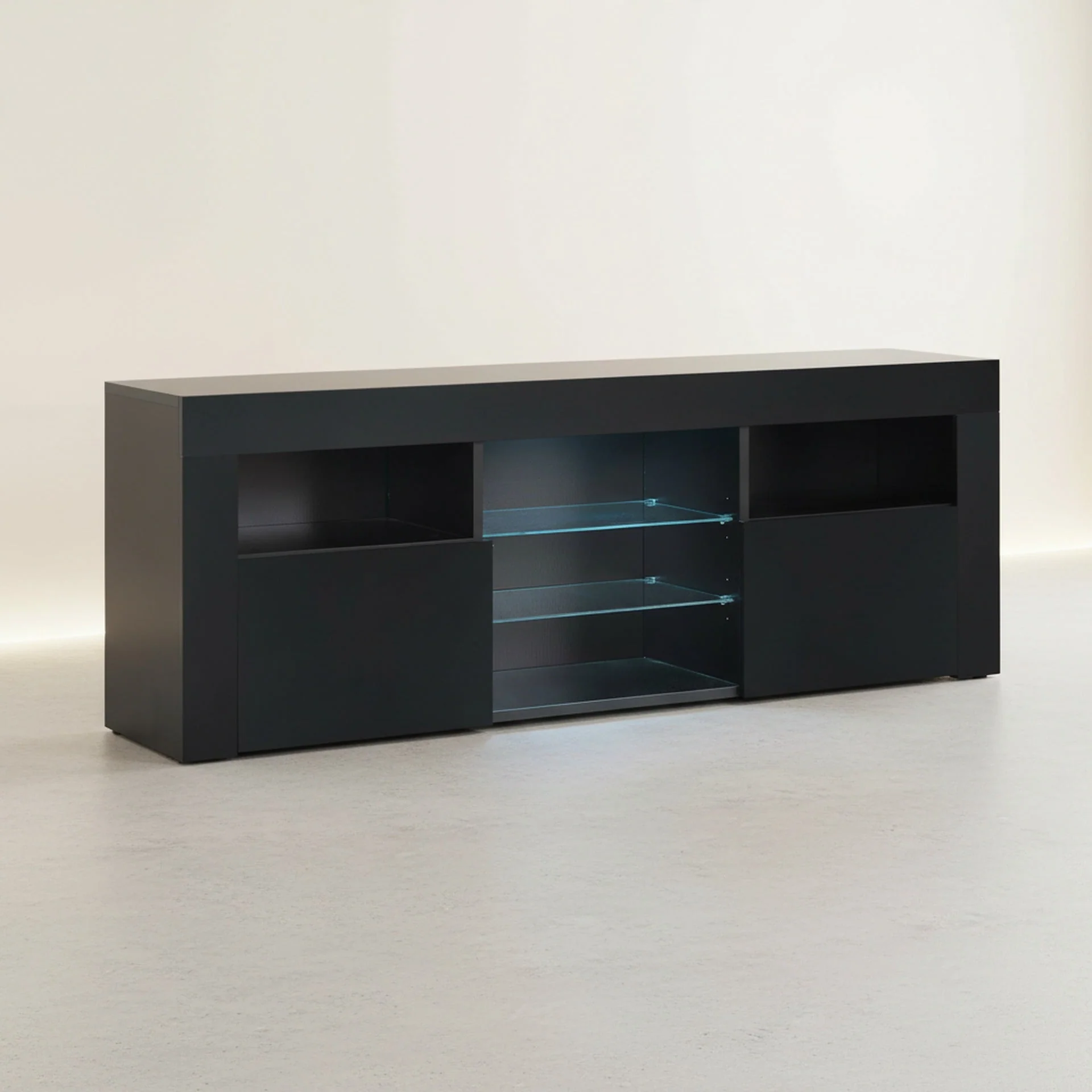Atka 1.45m LED Entertainment Unit - Black - Image 10