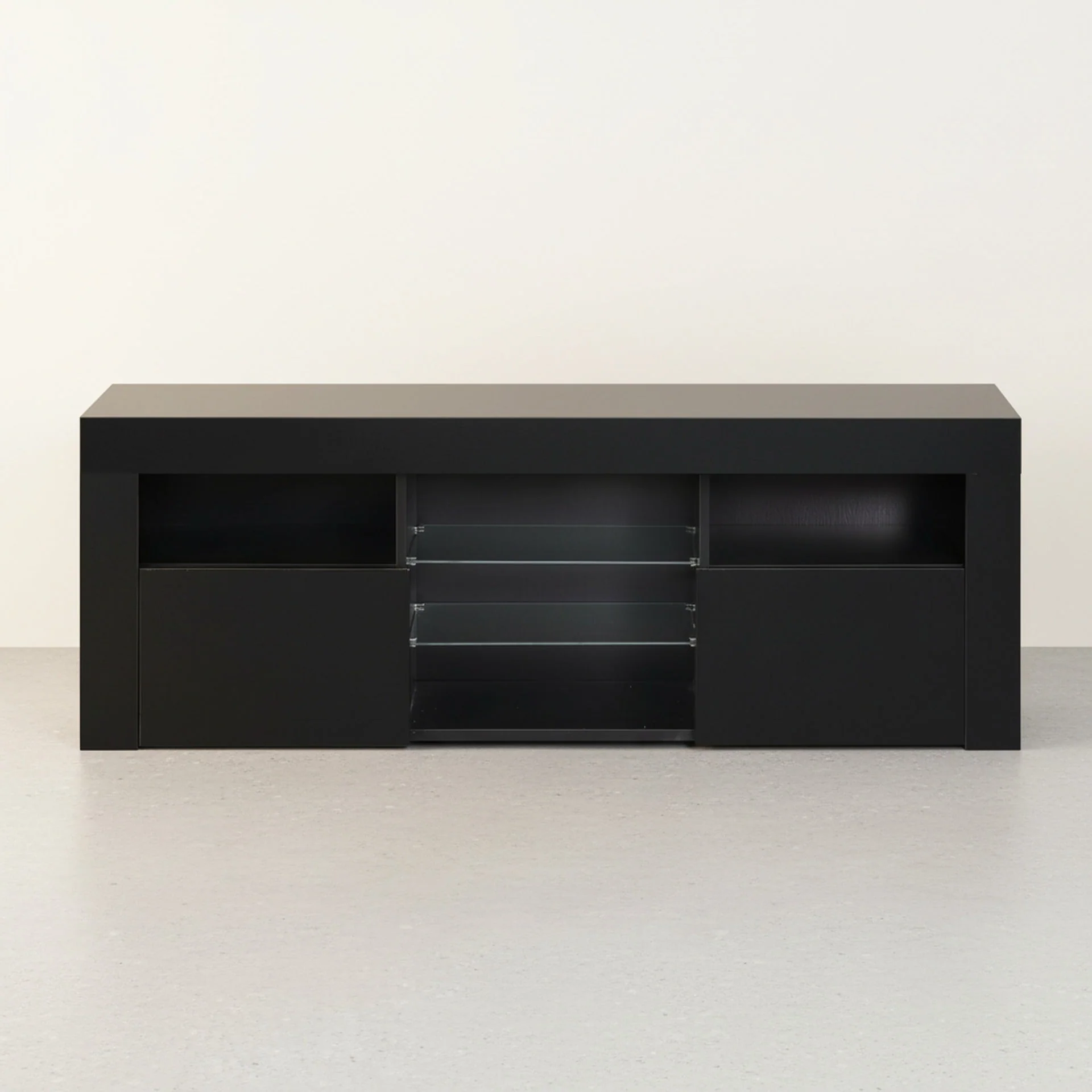 Atka 1.45m LED Entertainment Unit - Black - Image 11