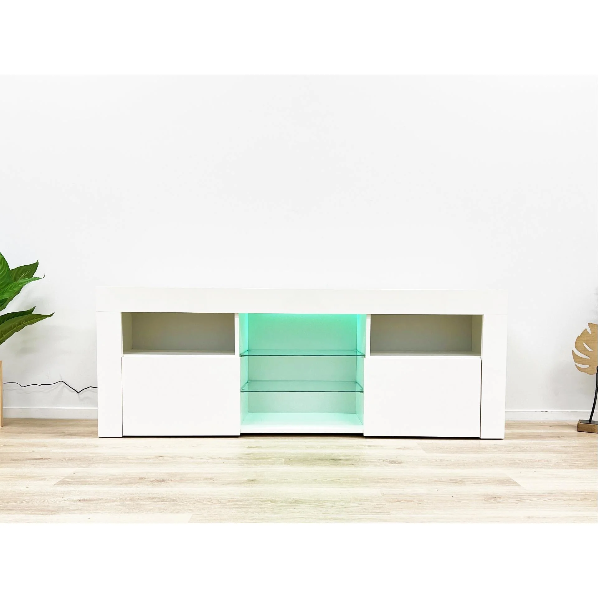 Atka 1.45m LED Entertainment Unit - White - Image 7
