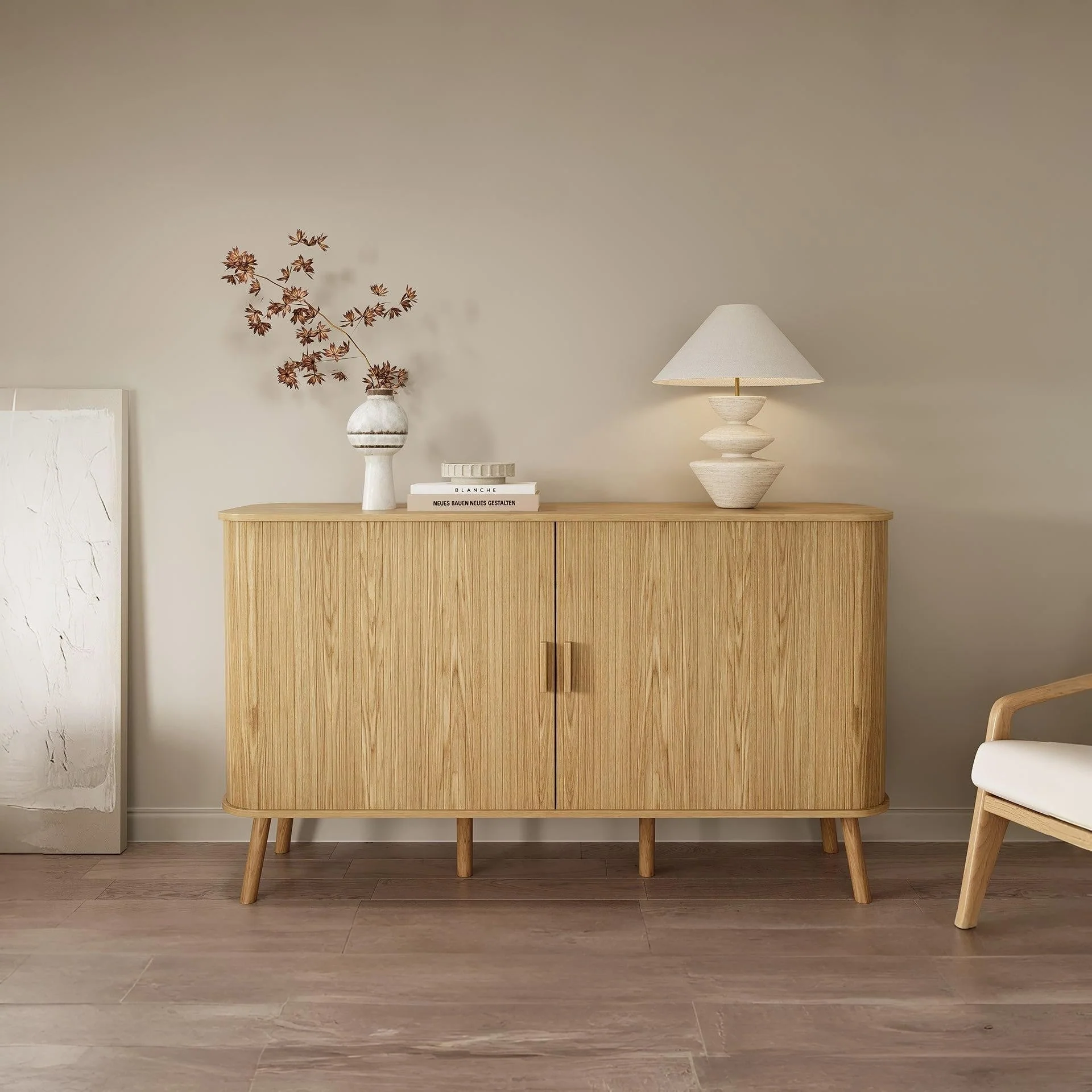 Atlantic 2 Door Sideboard Buffet Table - Natural