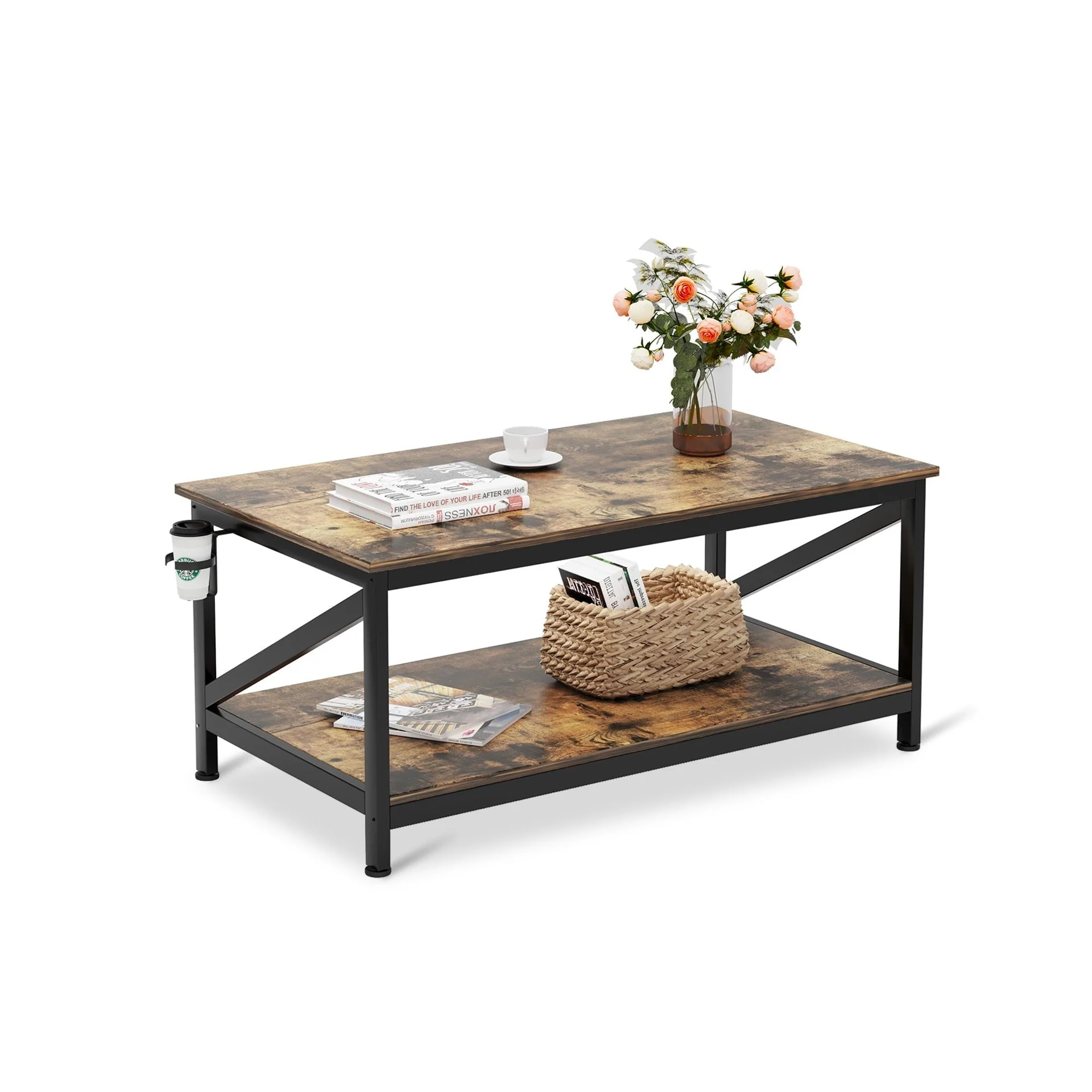 Atlas 1m Coffee Table - Rustic Brown - Image 6