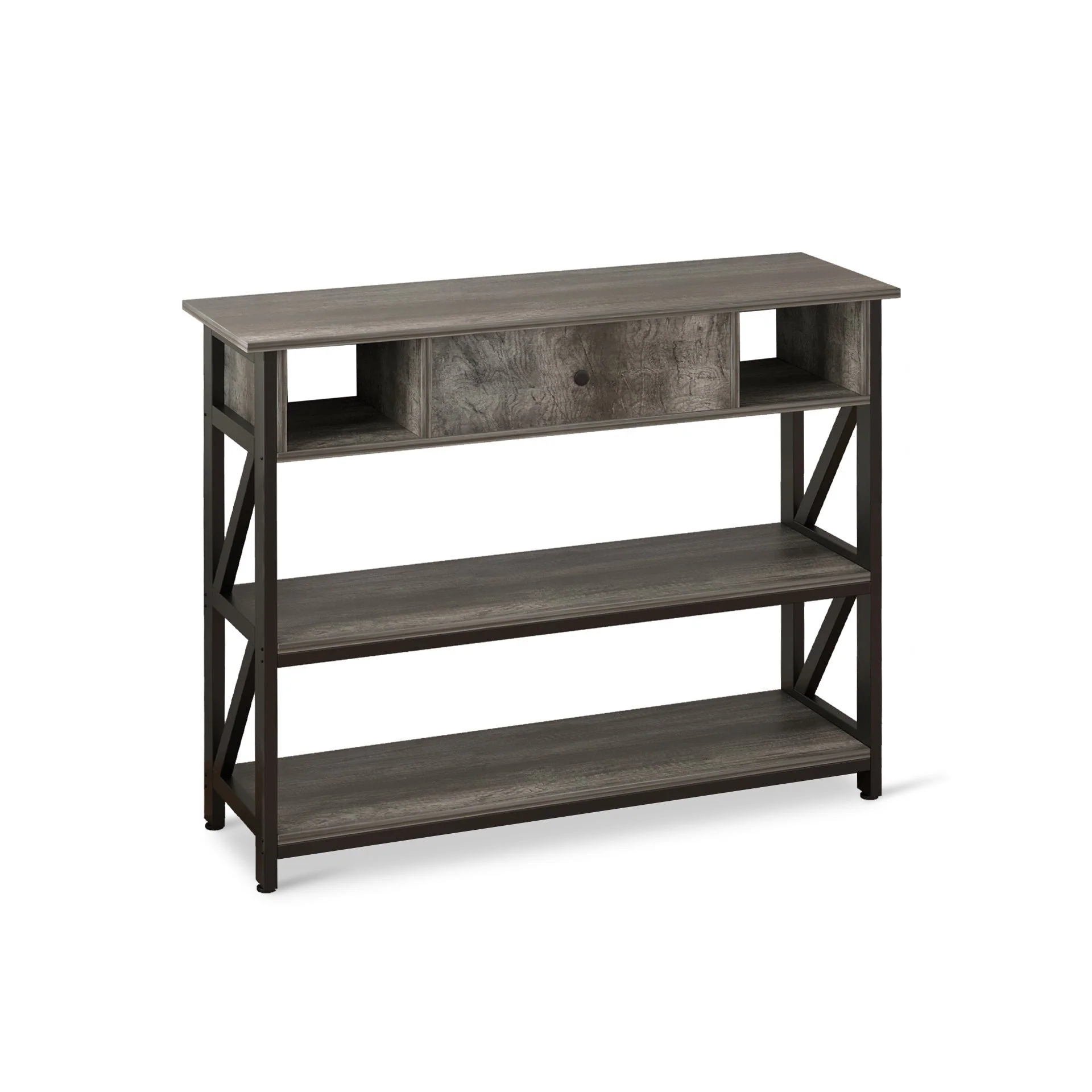 Atlas 1m Console Table with Drawer - Gray Oak - Image 7