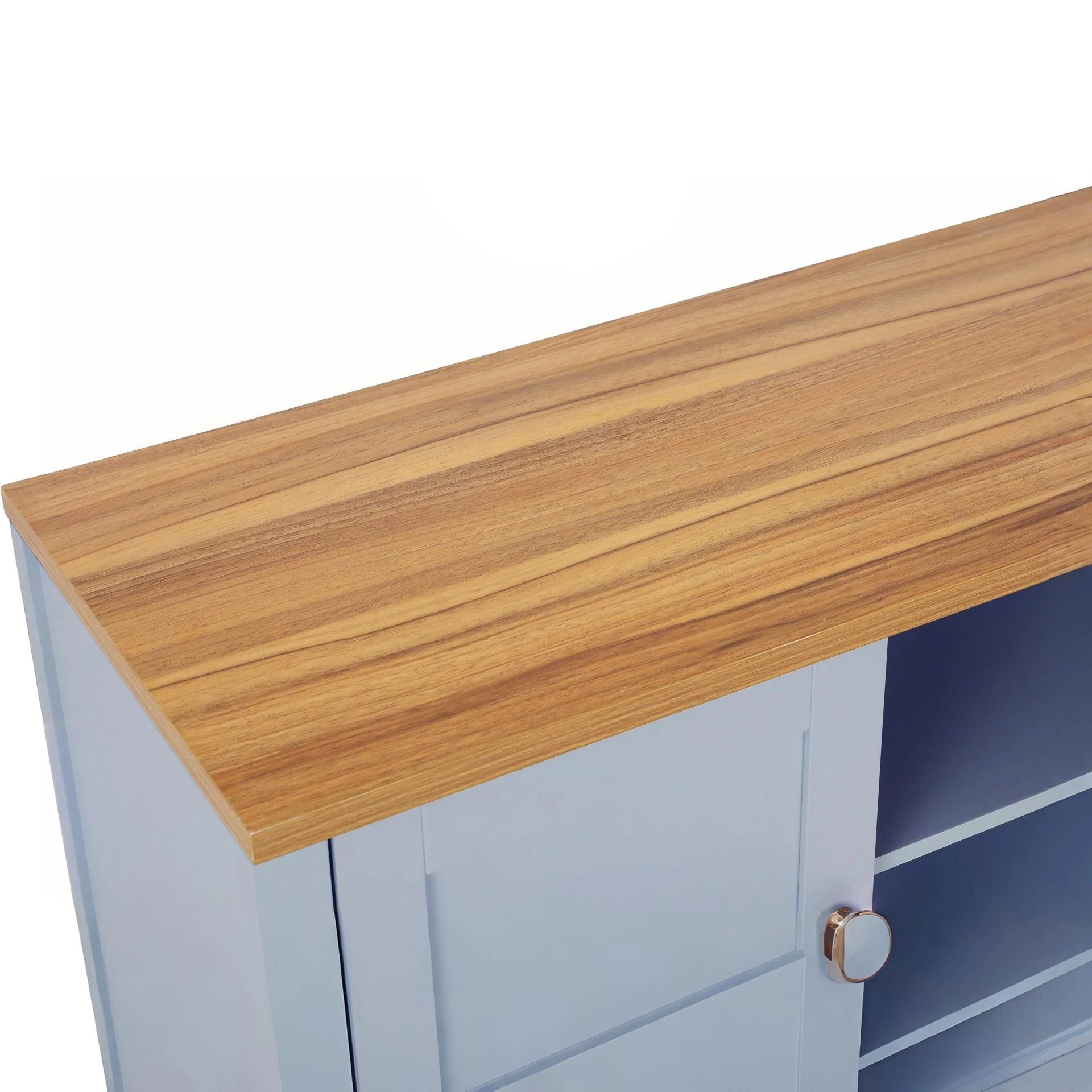 Atlas Wooden 1.2m Entertainment Unit - Blue Grey - Image 5