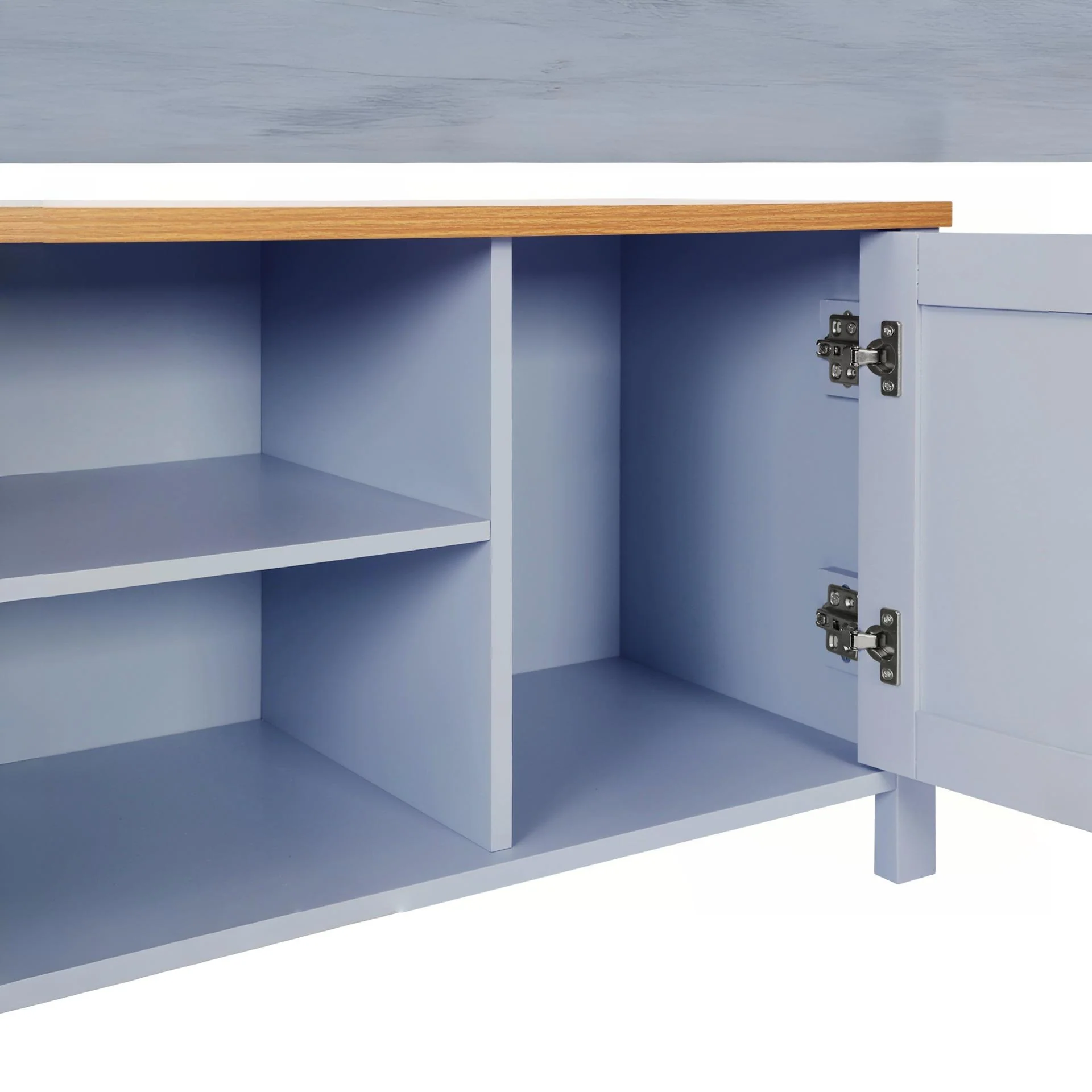 Atlas Wooden 1.2m Entertainment Unit - Blue Grey - Image 6