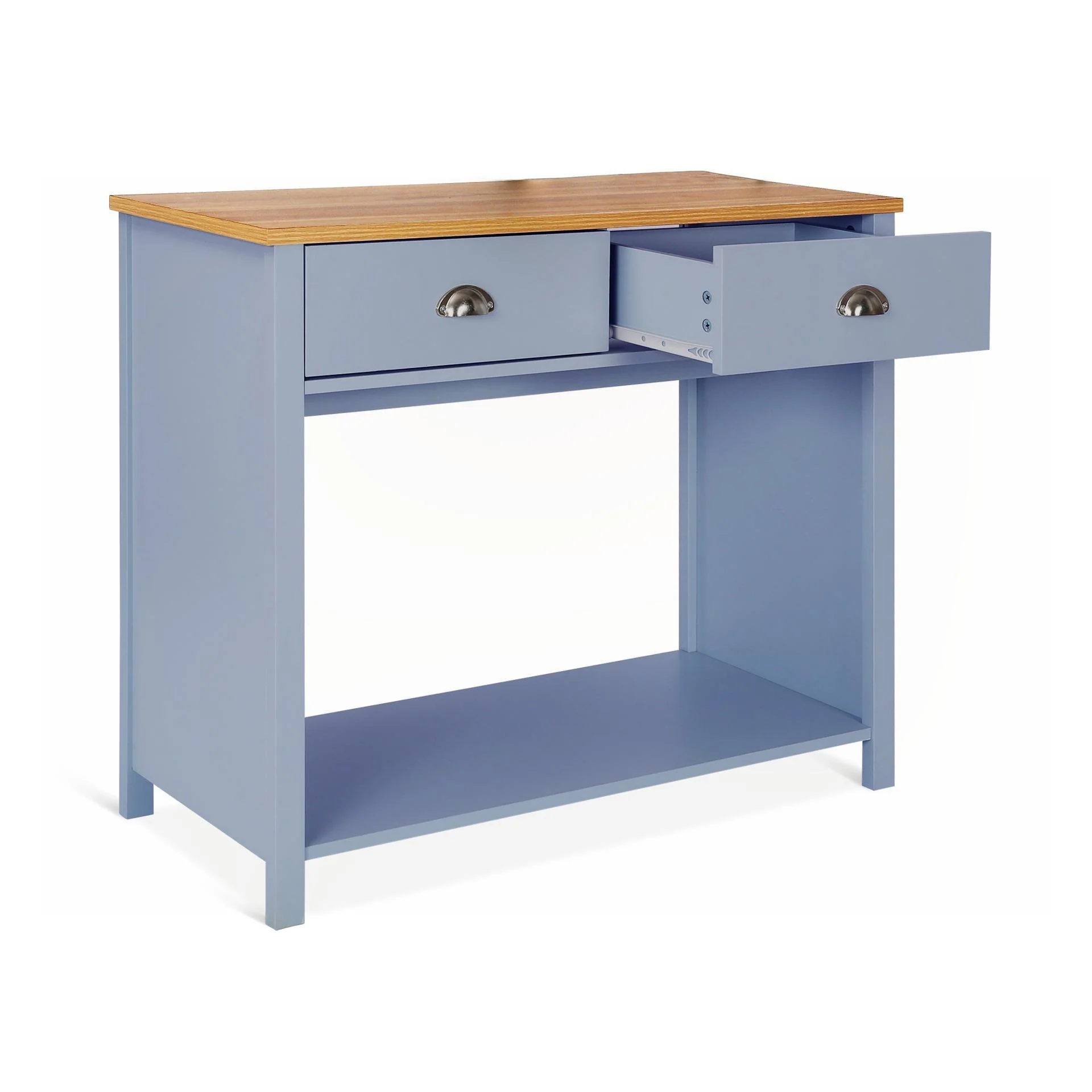 Atlas Wooden Console Table - Blue Grey - Image 4
