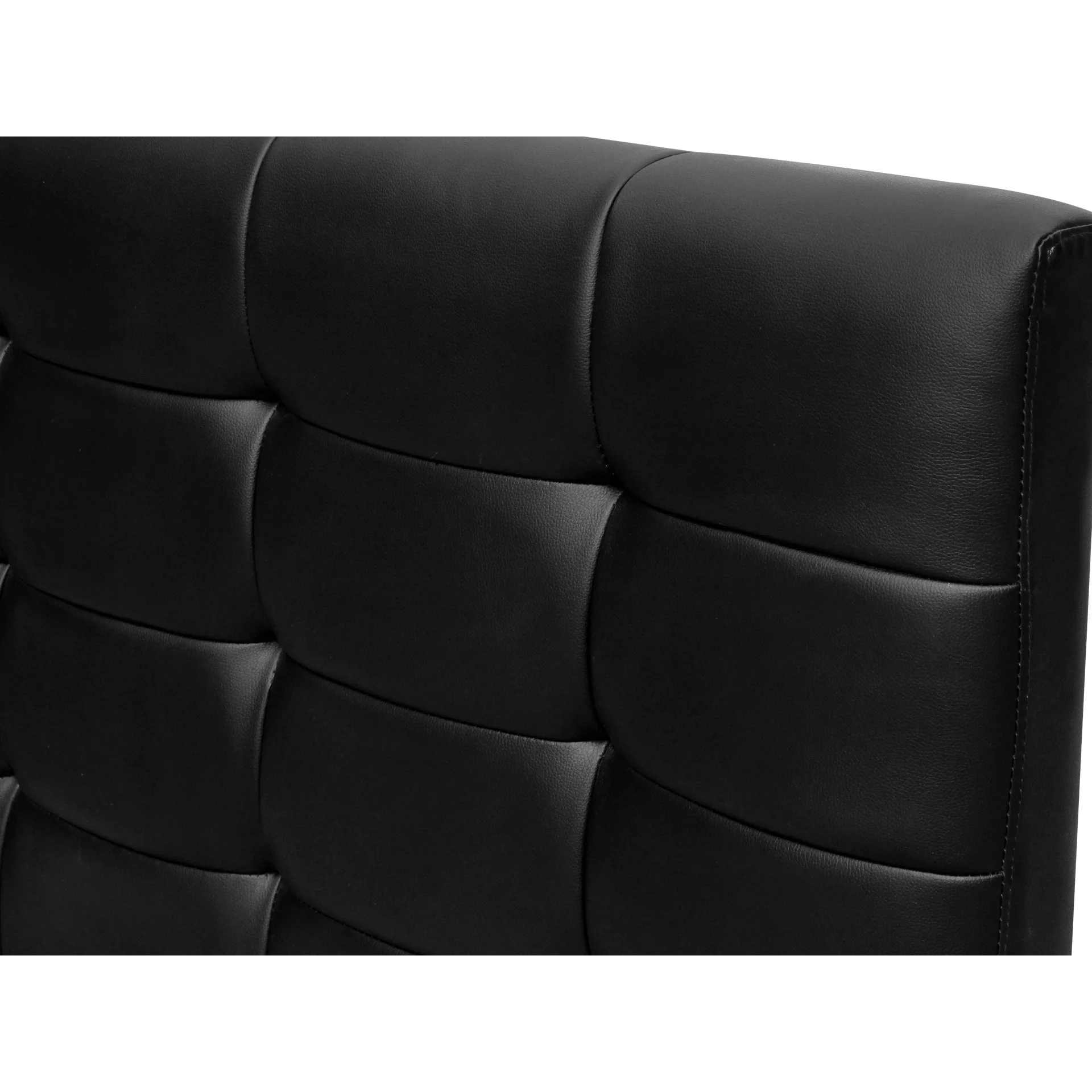 Augusta PU Slat Bed Frame - King - Black - Image 11
