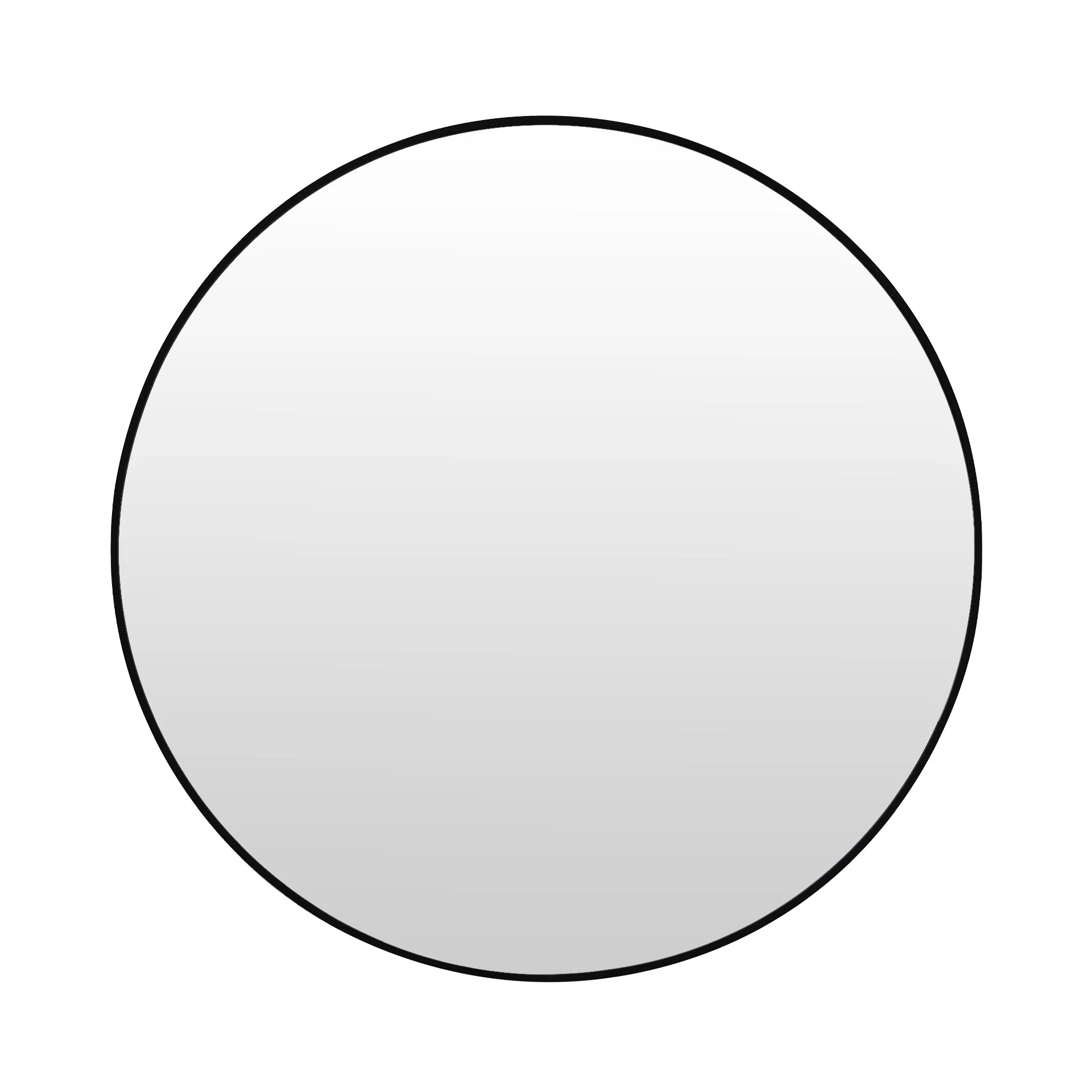 Aura Round Metal Framed Wall Mirror 80cm - Black - Image 10
