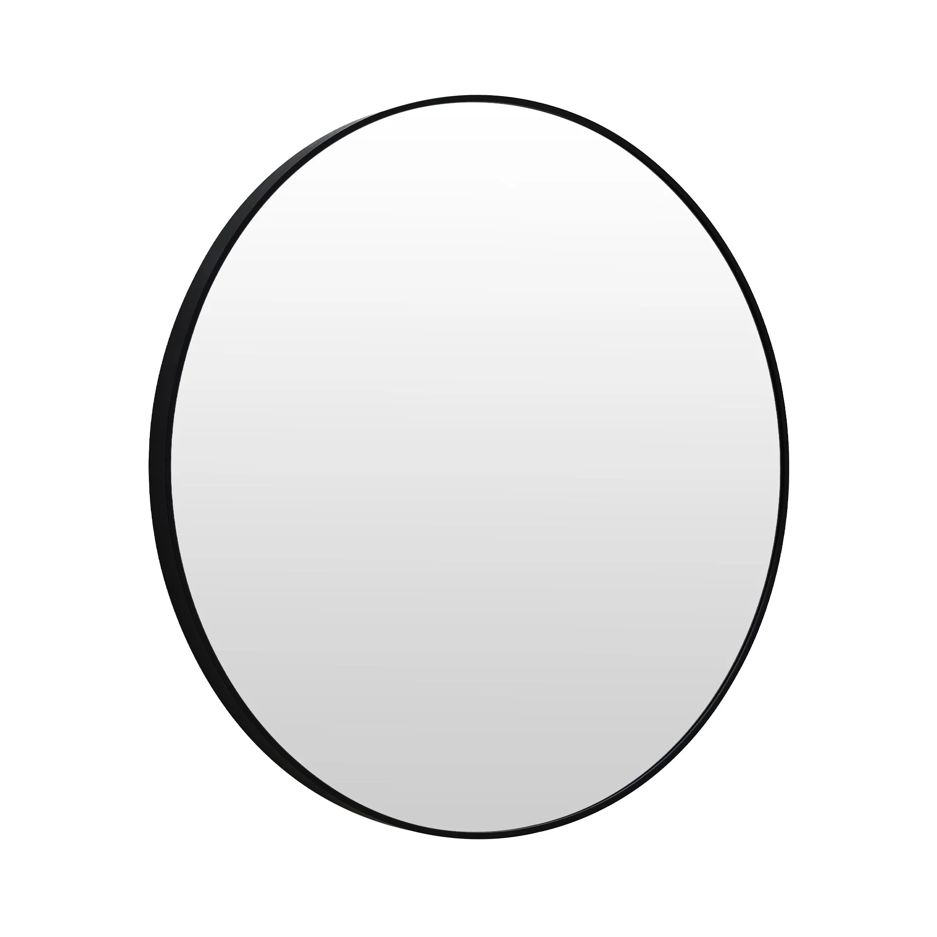 Aura Round Metal Framed Wall Mirror 80cm - Black - Image 9