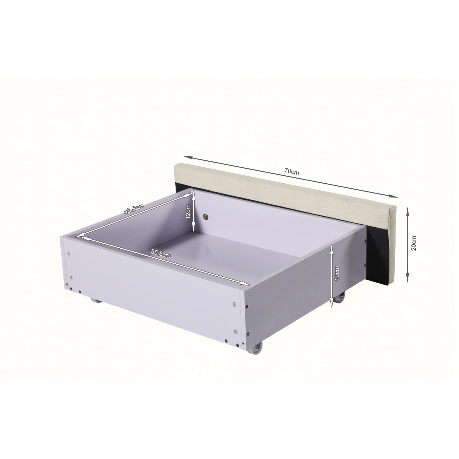 Aure Queen Bed Frame with 4 Drawers - Beige - Image 13
