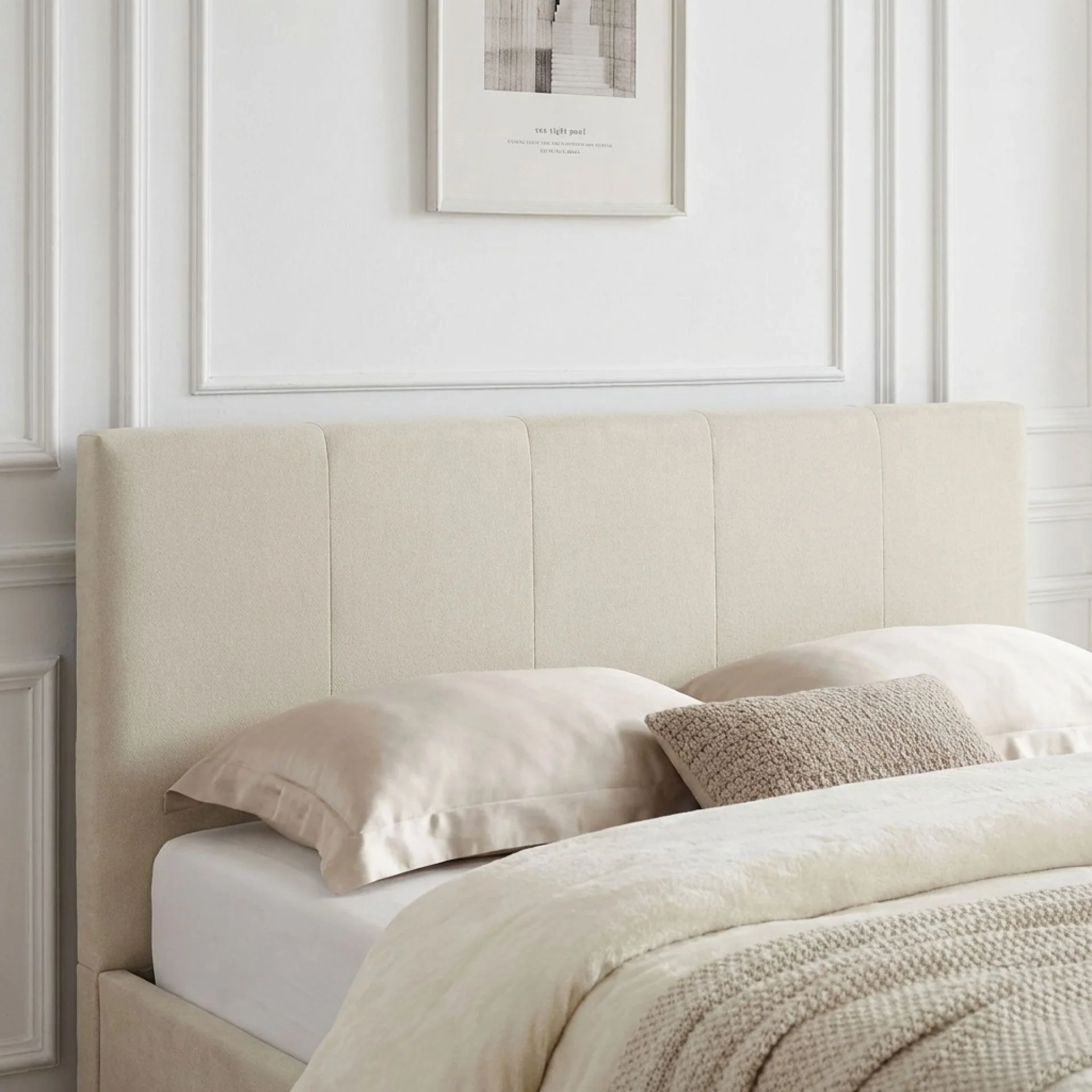 Aure Queen Bed Frame with 4 Drawers - Beige - Image 6