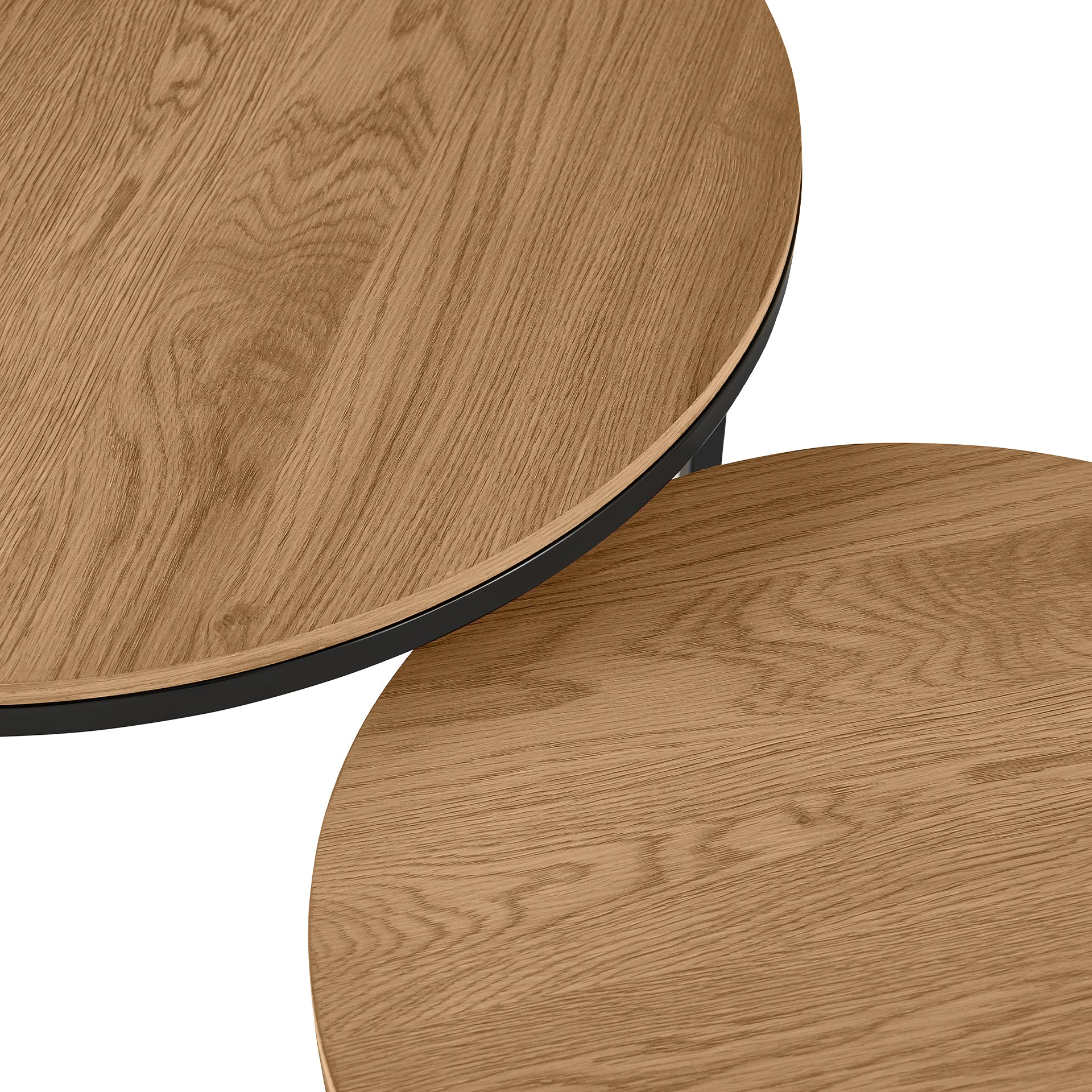 Aurelo 2pc Coffee Table Side Table Set - Oak - Image 12