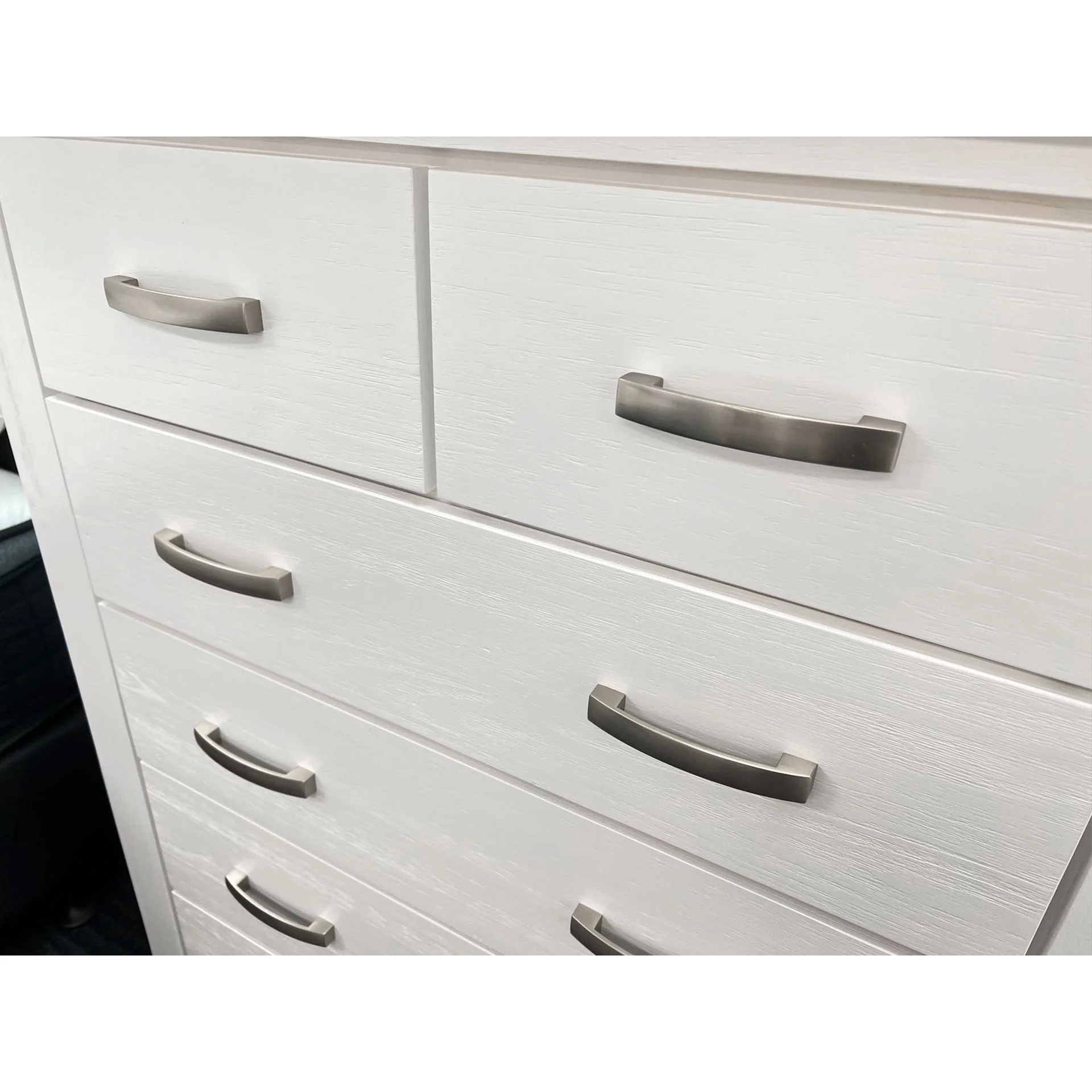 Aurora Solid Wood 6 Drawer Tallboy - White - Image 7