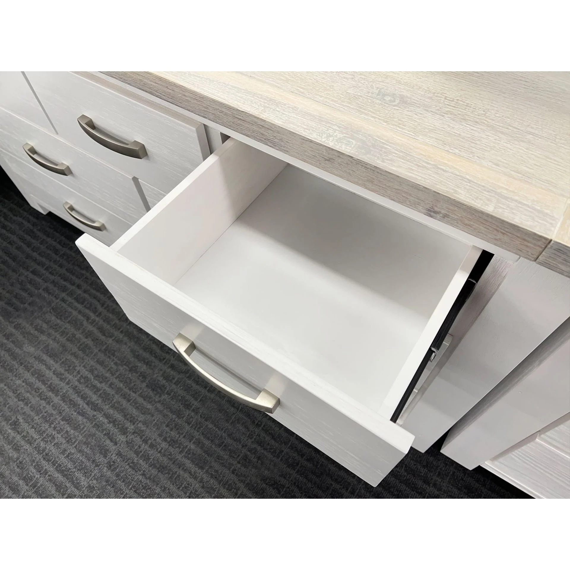Aurora Solid Wood 7 Drawer Dresser - White - Image 4