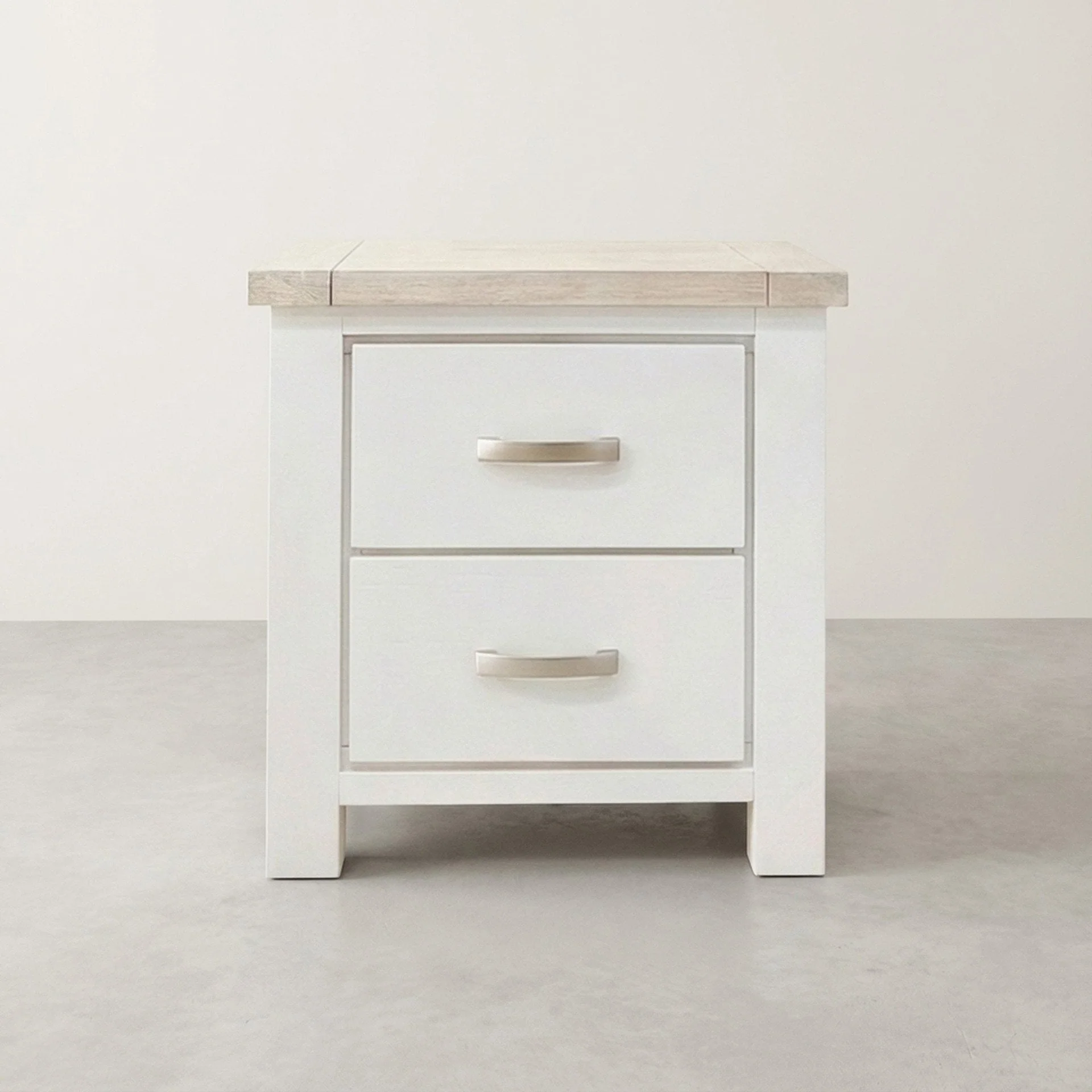 Aurora Solid Wood Bedside Table - White - Image 6