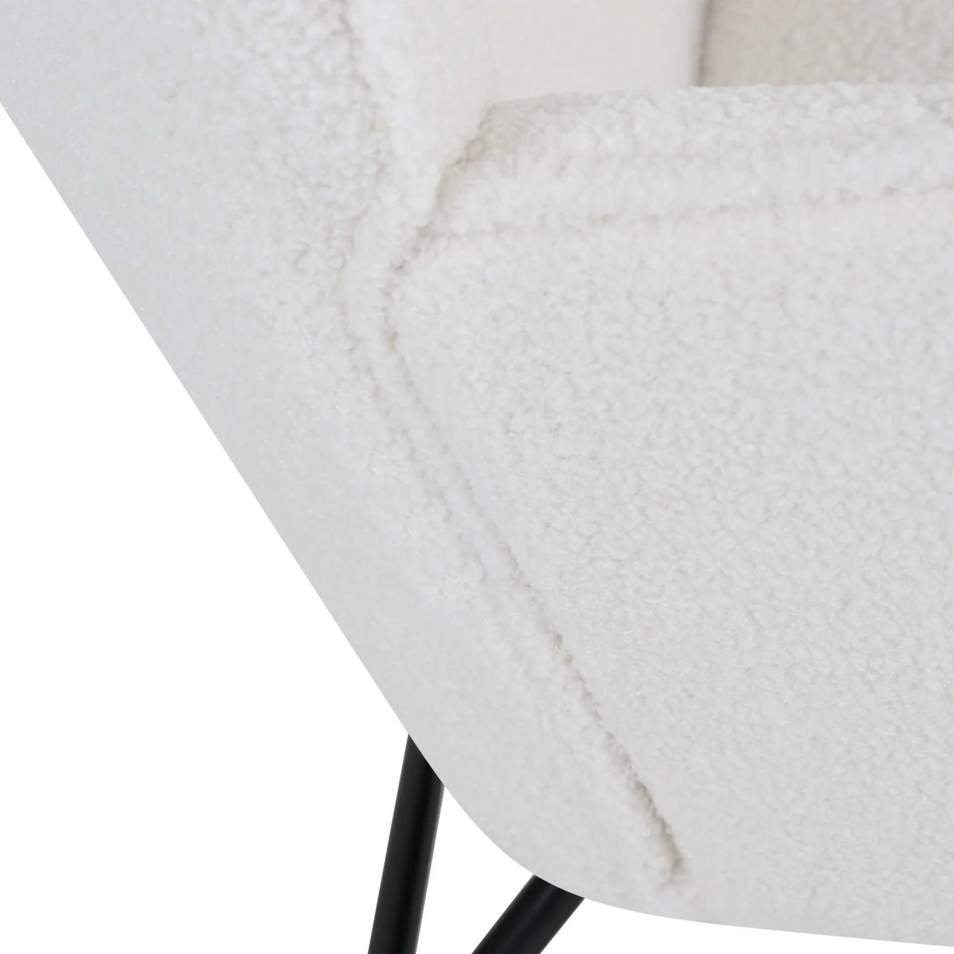 Ava Boucle Rocking Armchair - White - Image 13