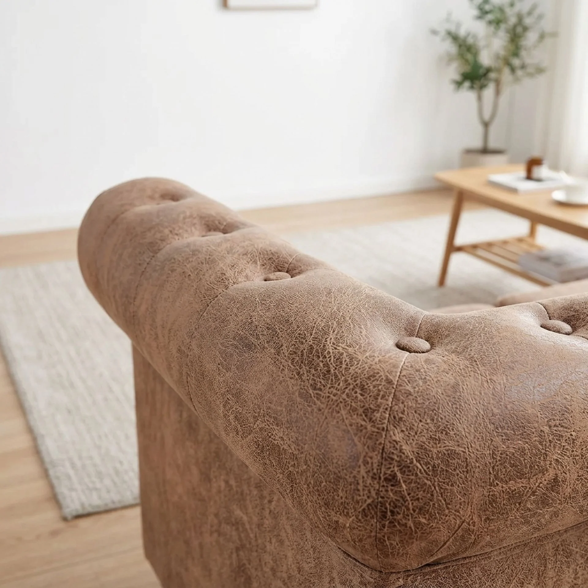 Aviana 2 Seater Sofa - Brown - Image 4