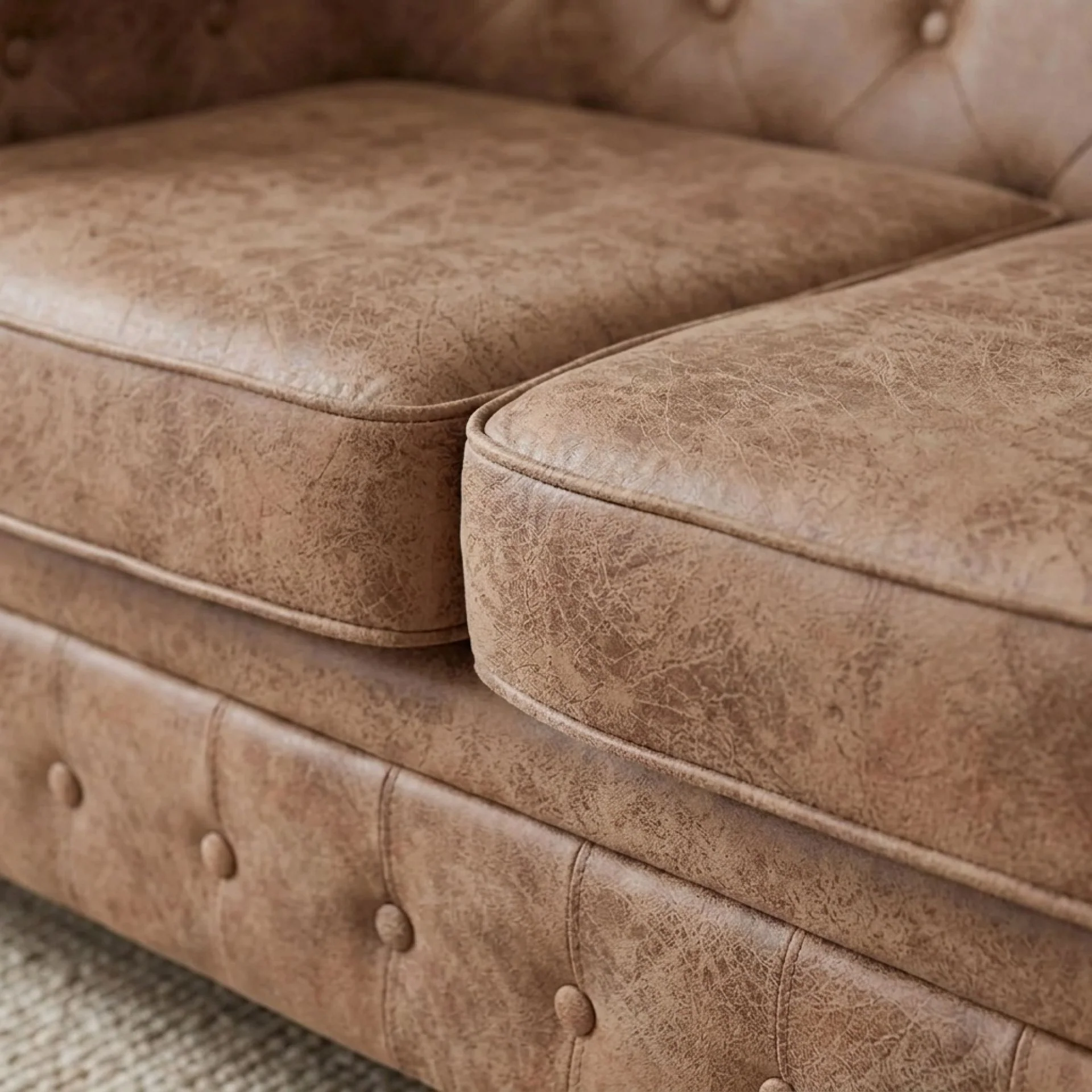 Aviana 2 Seater Sofa - Brown - Image 5