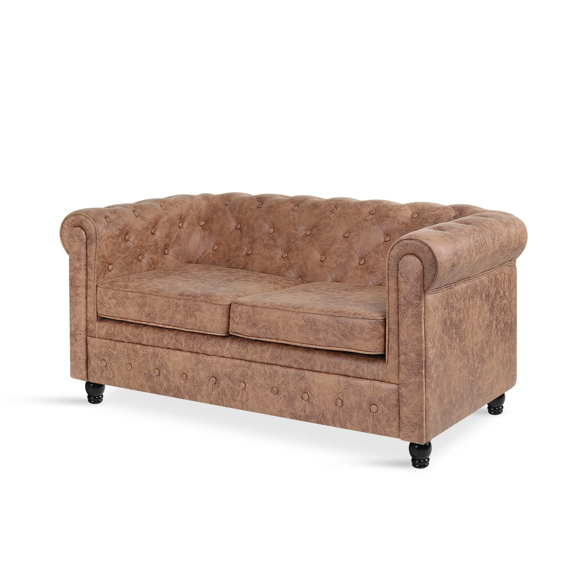 Aviana 2 Seater Sofa - Brown - Image 7