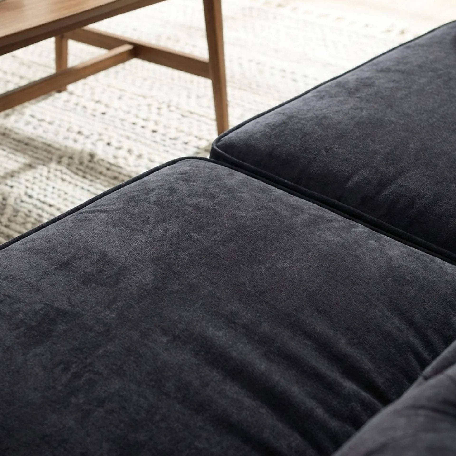 Aviana 3 Seater Sofa - Black - Image 6