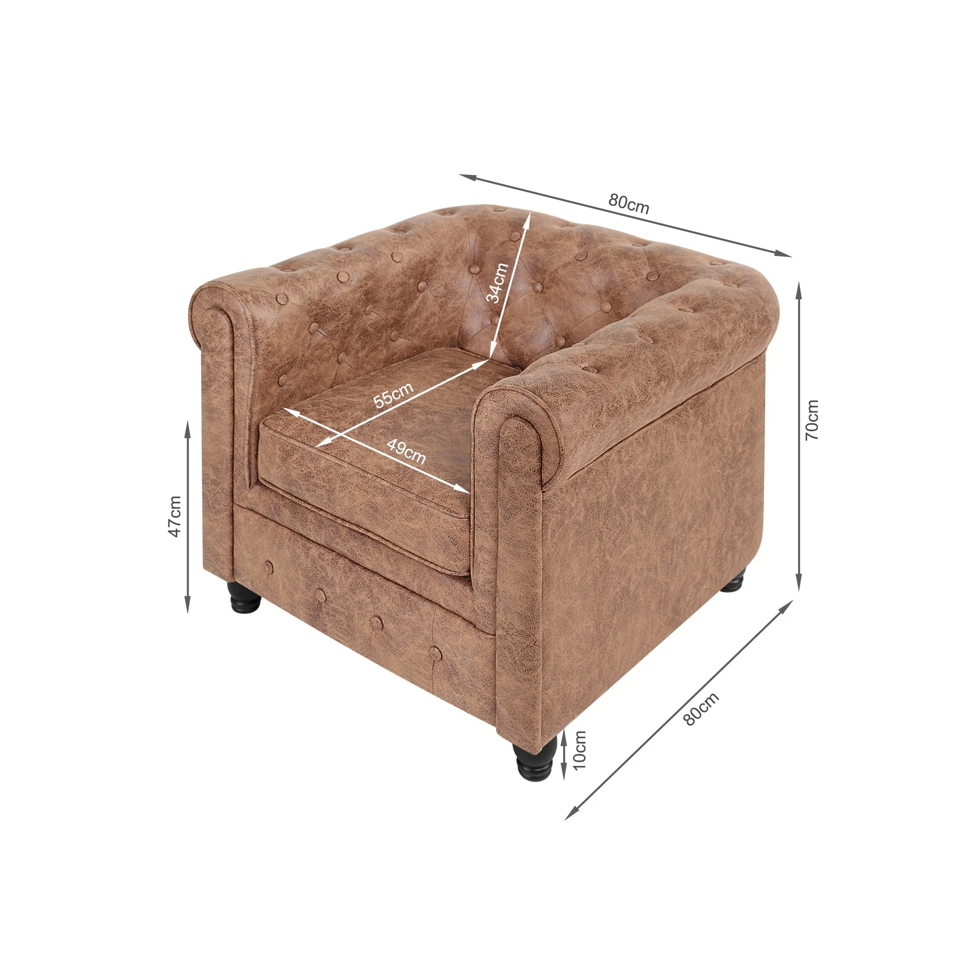 Aviana Occasional Chair - Brown - Image 13